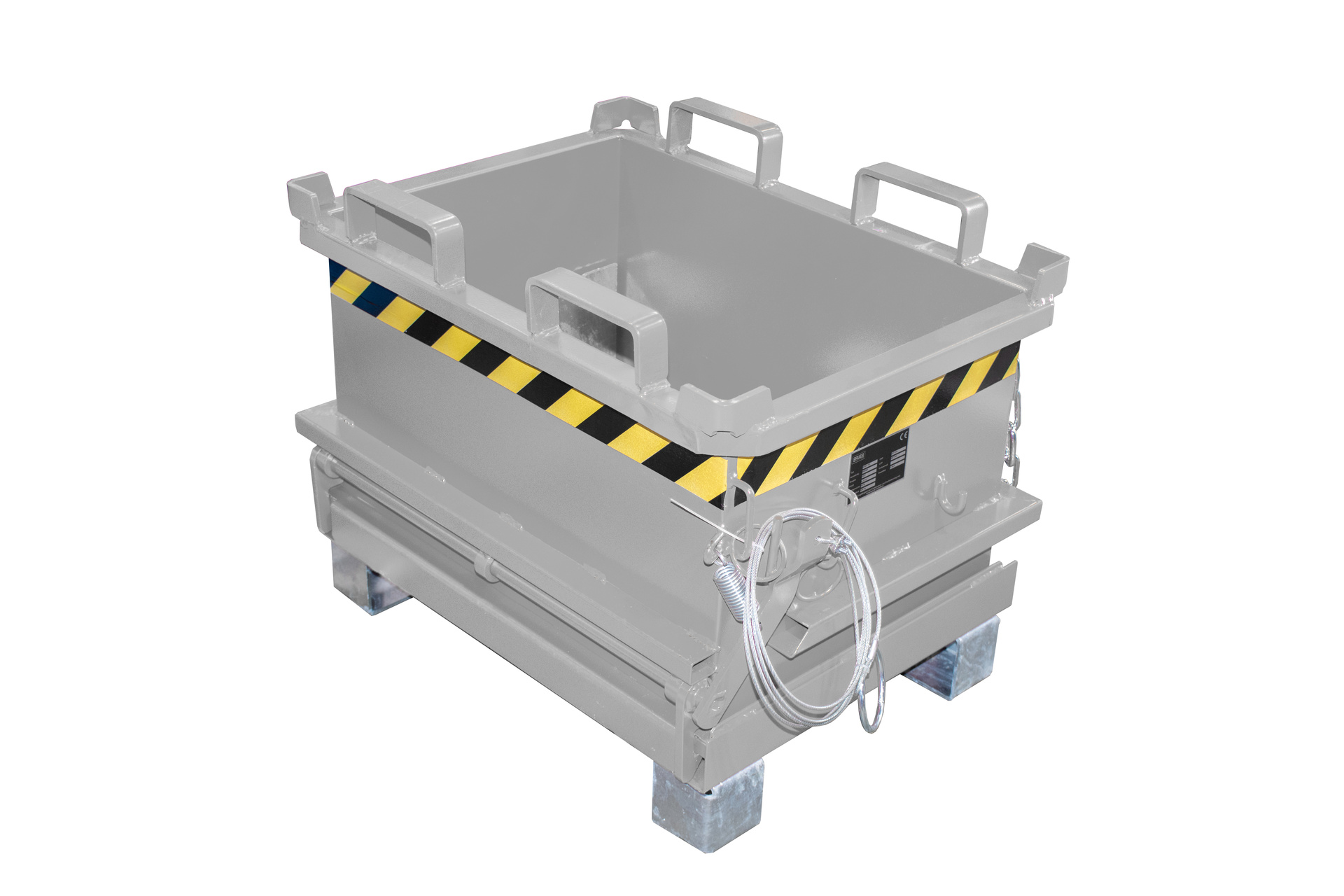 1 - Behälter  Mini-Klappbodenbehälter MSB 150, 0,13 m³, lackiert, RAL 7005 Mausgrau