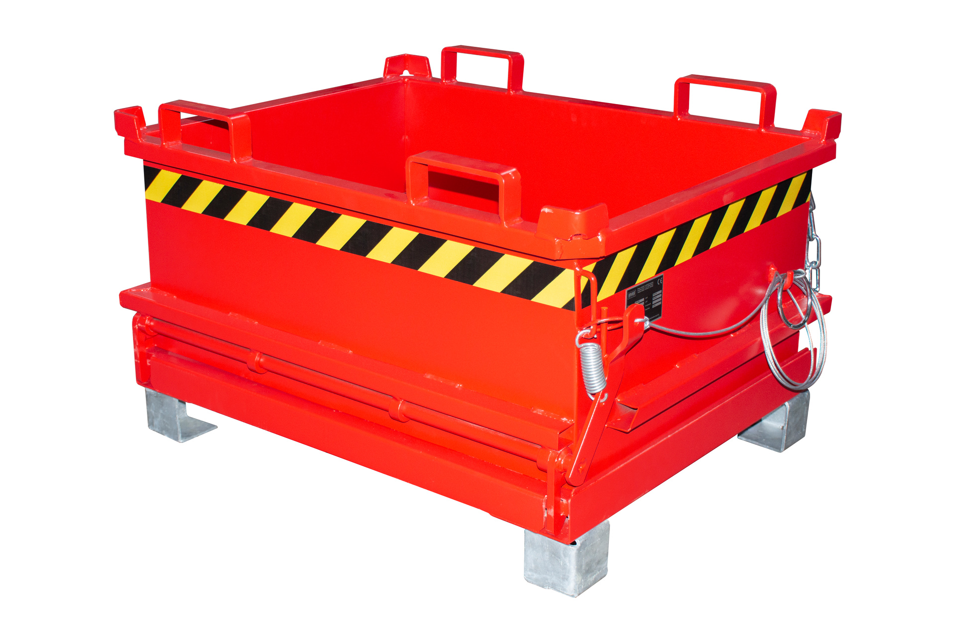 Kipp- und Schüttgutbehälter Mini-Klappbodenbehälter MSB 250, 0,24 m³, lackiert, RAL 3000 Feuerrot