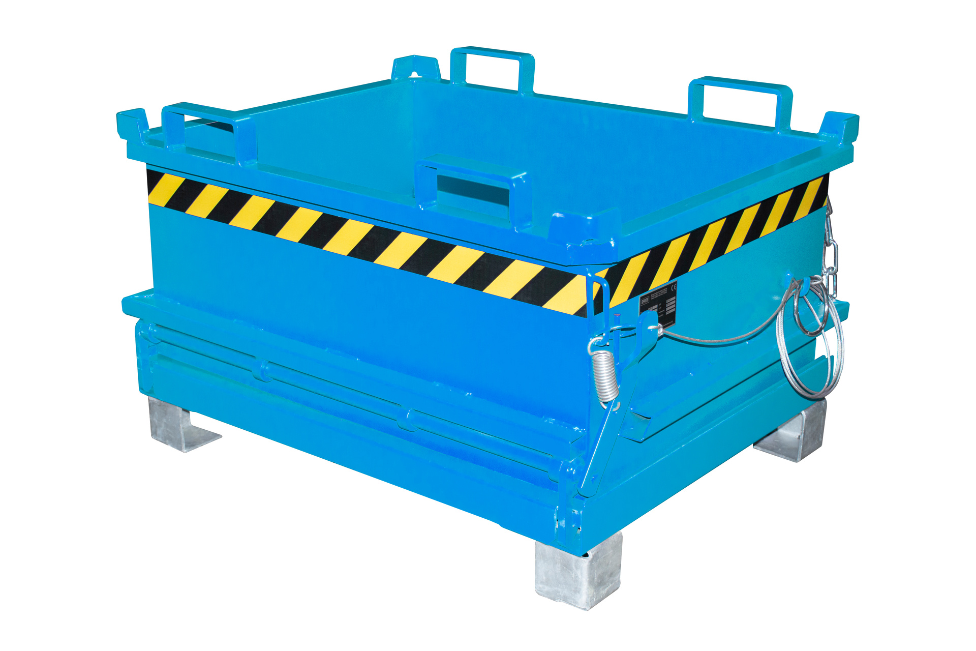 1 - Behälter Mini-Klappbodenbehälter MSB 250, 0,24 m³, lackiert, RAL 5012 Lichtblau
