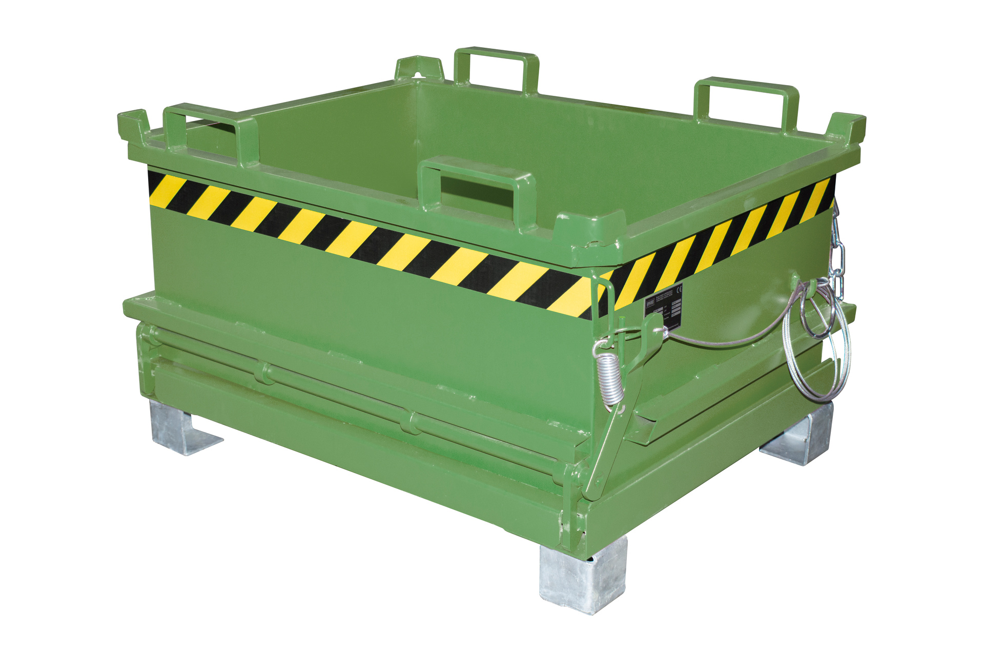 1 - Behälter  Mini-Klappbodenbehälter MSB 250, 0,24 m³, lackiert, RAL 6011 Resedagrün