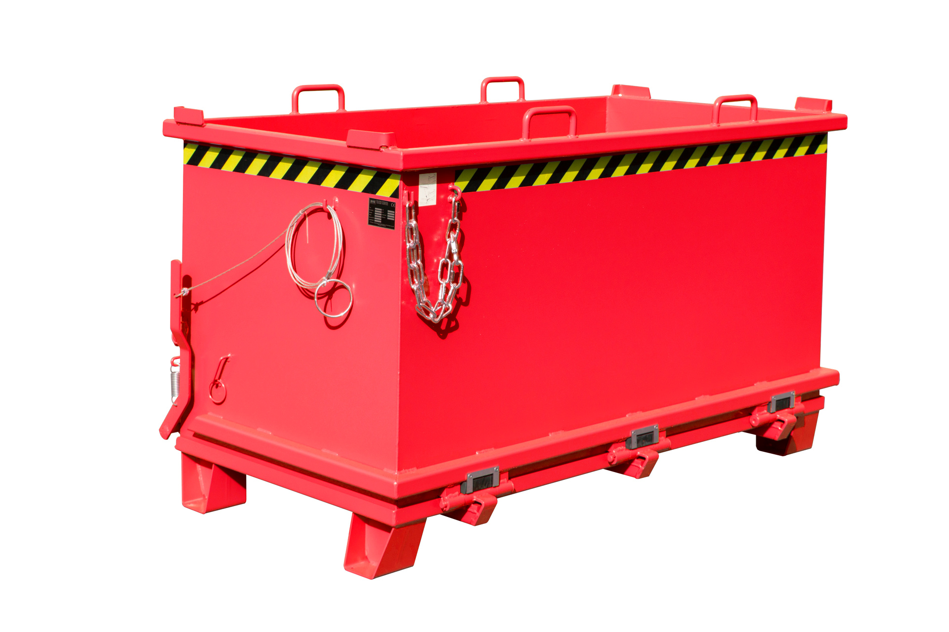 1 - Behälter  Klappbodenbehälter SB 1500, 1,50 m³, lackiert, RAL 3000 Feuerrot