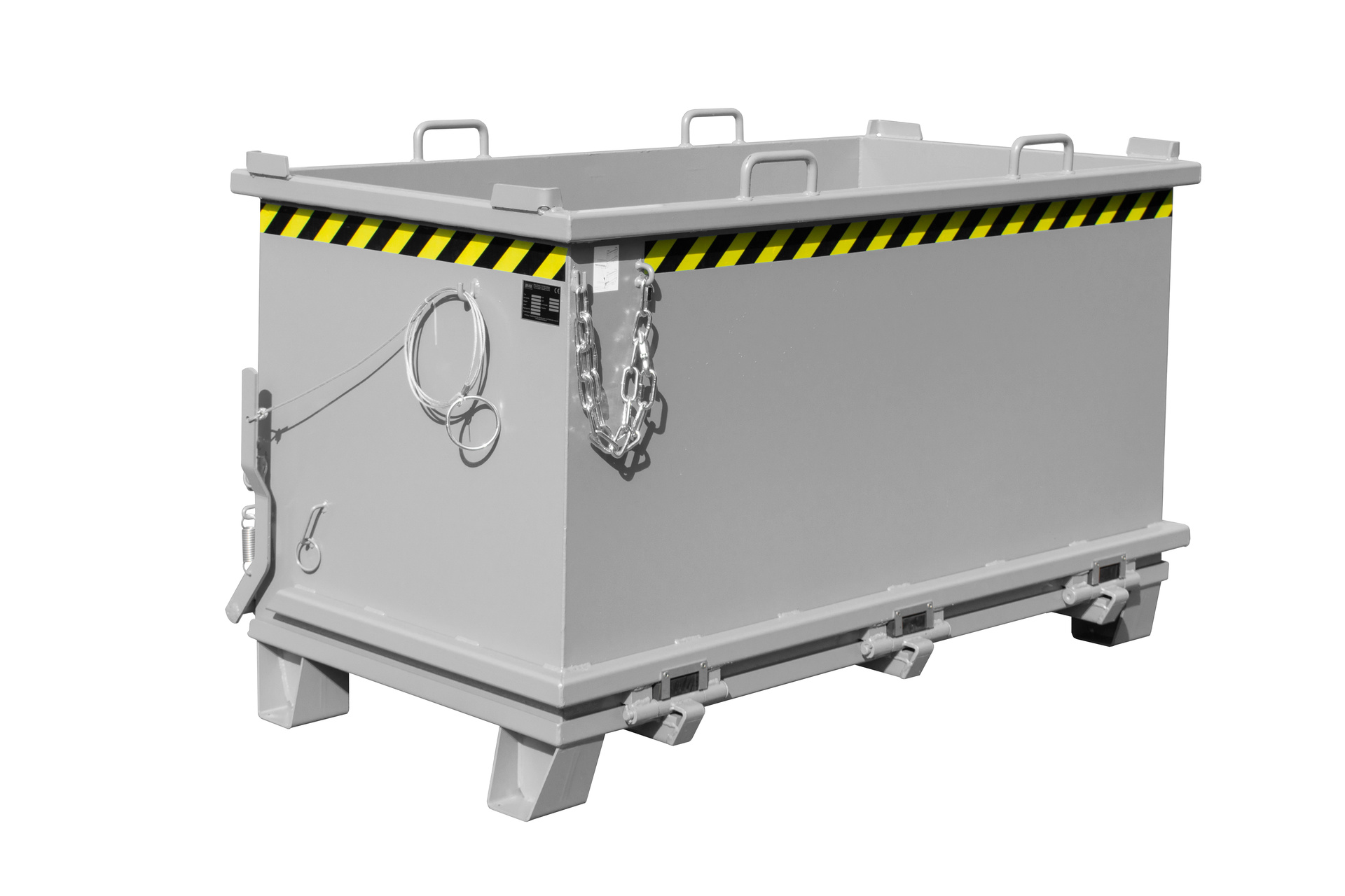 1 - Behälter Klappbodenbehälter SB 1500, 1,50 m³, lackiert, RAL 7005 Mausgrau