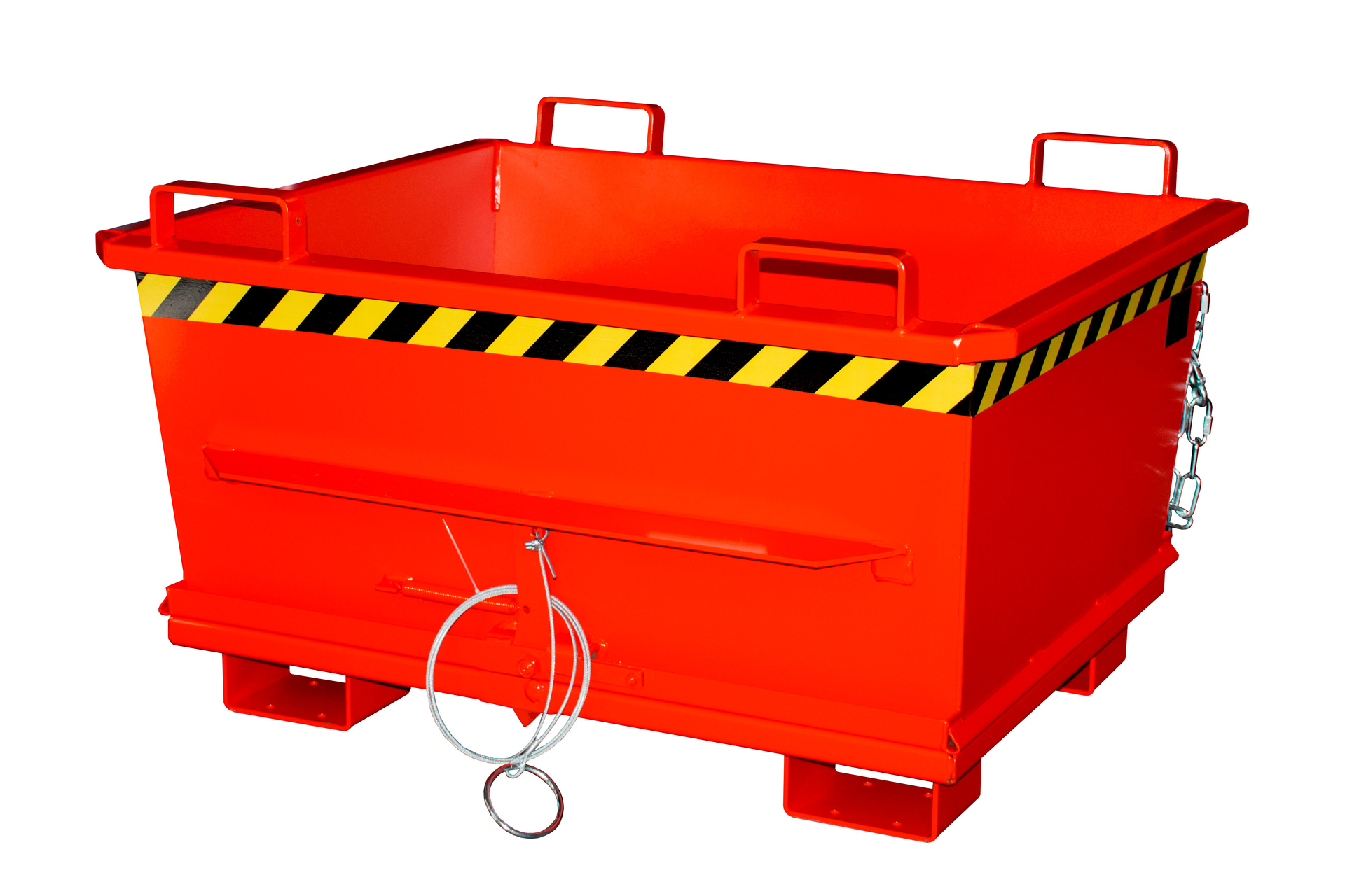 1 - Behälter  Klappbodenbehälter BKB 500, 0,50 m³, lackiert, RAL 3000 Feuerrot