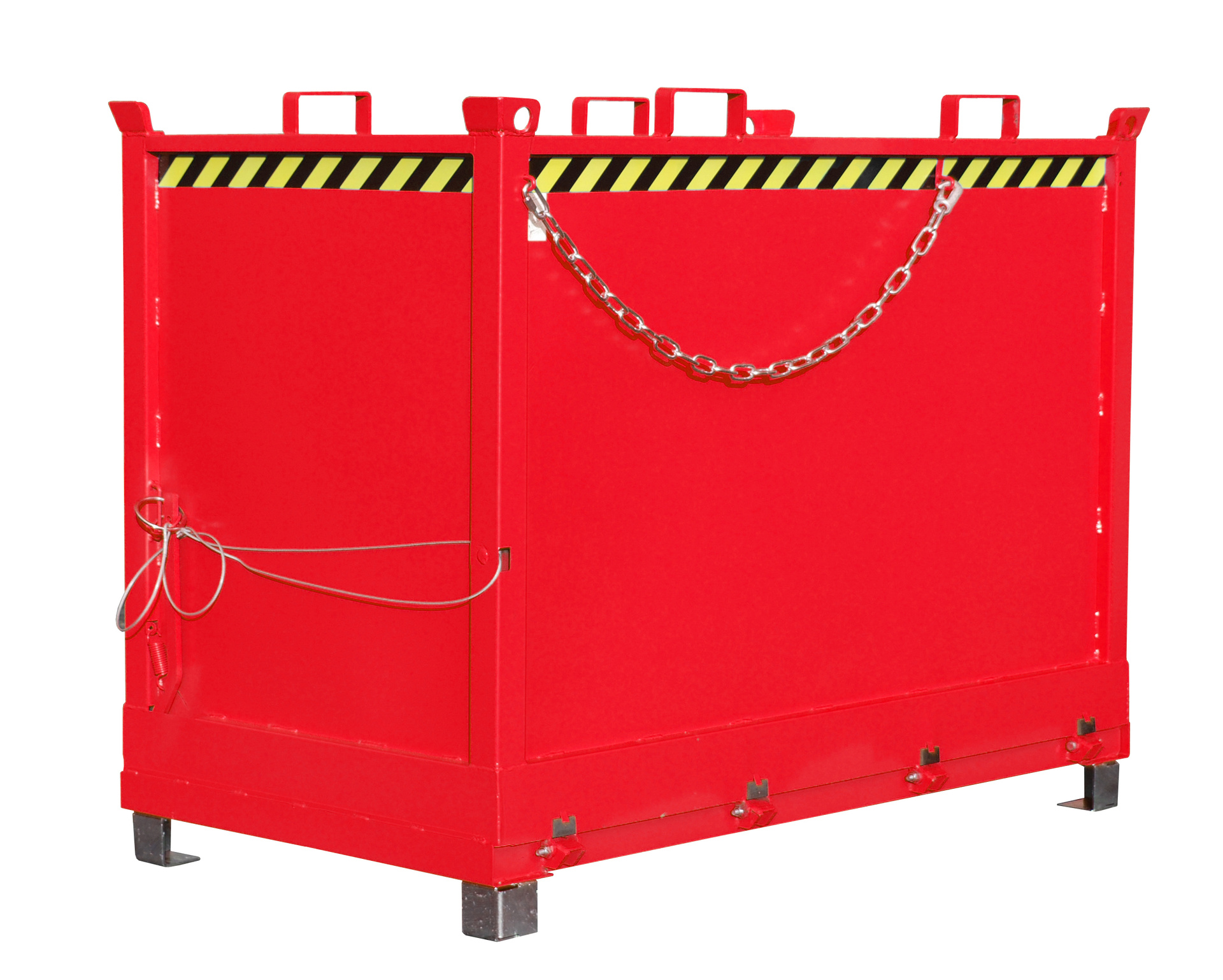 1 - Behälter  Klappbodenbehälter FB 2000, 2 m³, lackiert, RAL 3000 Feuerrot