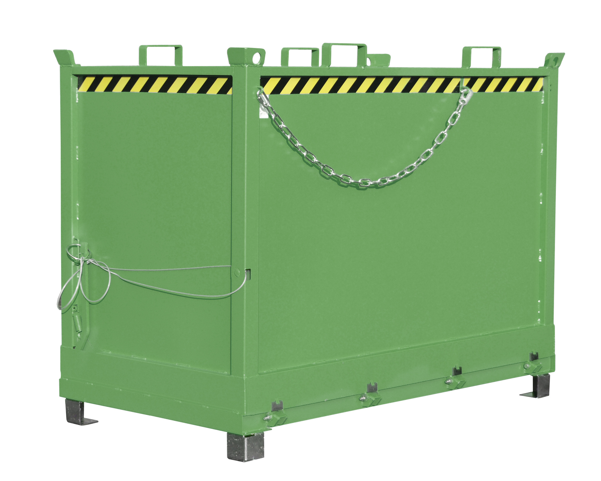 1 - Behälter Klappbodenbehälter FB 2000, 2 m³, lackiert, RAL 6011 Resedagrün