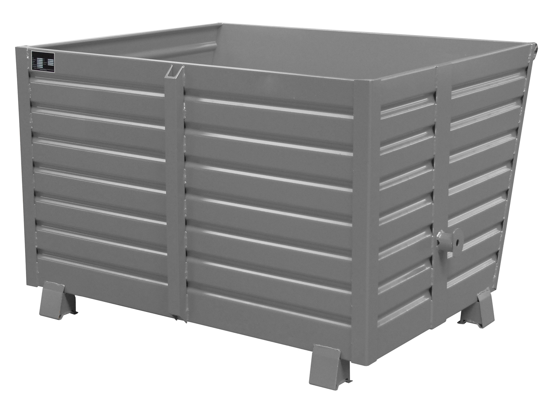 1 - Kipper Stapelkipper BSK 150, 1,50 m³, lackiert, RAL 7005 Mausgrau