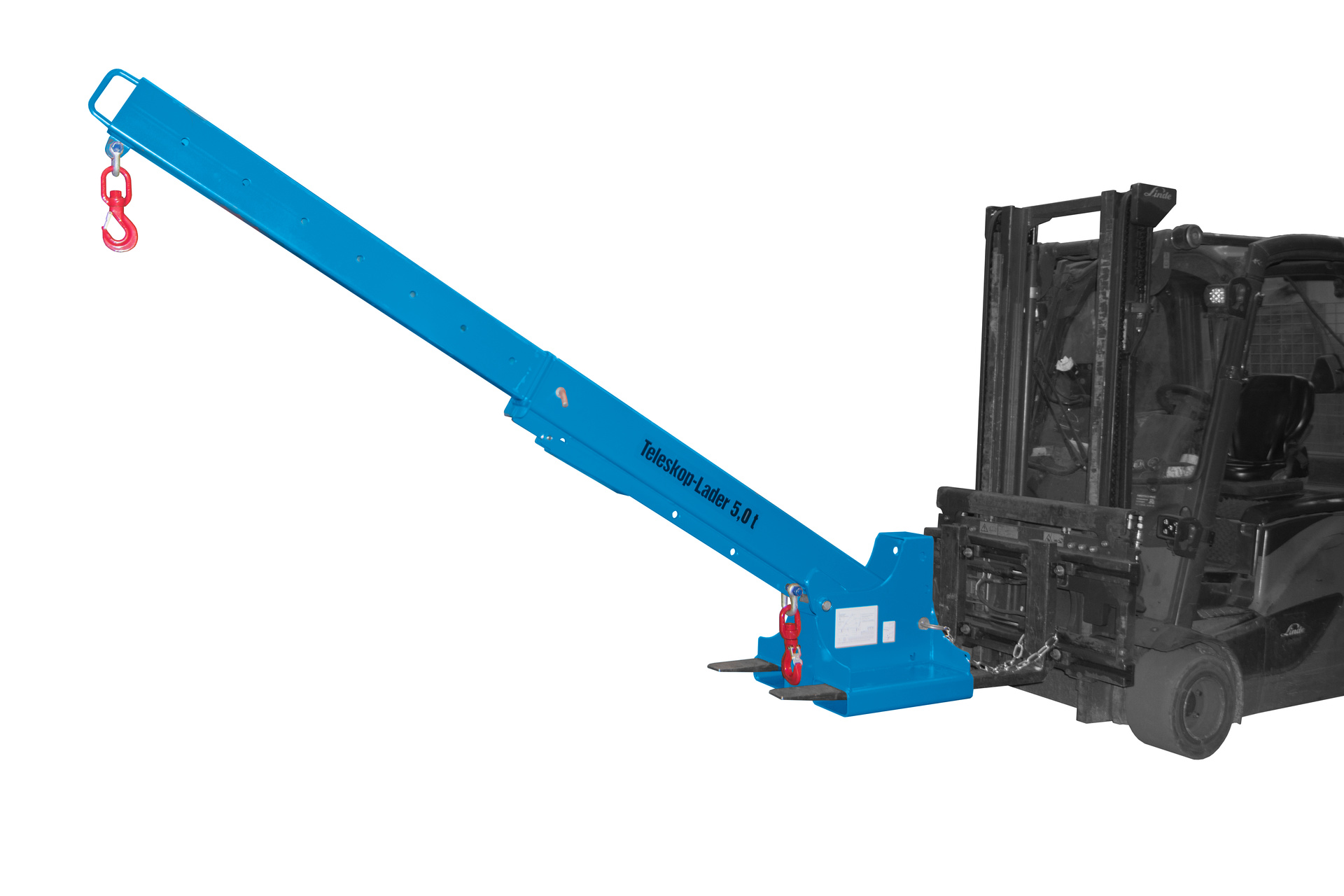 1 - Lastaufnahmemittel  Teleskop-Lader KTH 5,0, lackiert, RAL 5012 Lichtblau