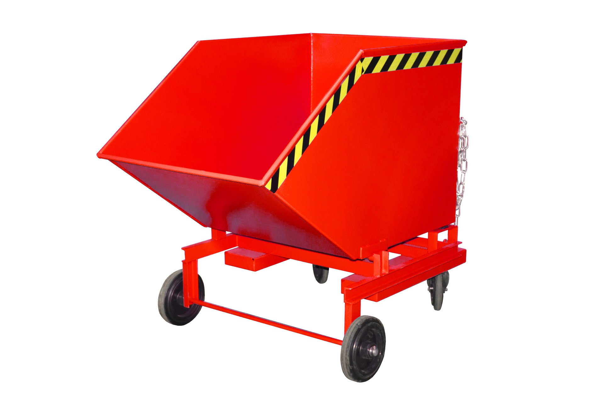 1 - Kipper Kastenwagen KW-ET 600, 600 l, lackiert, RAL 3000 Feuerrot