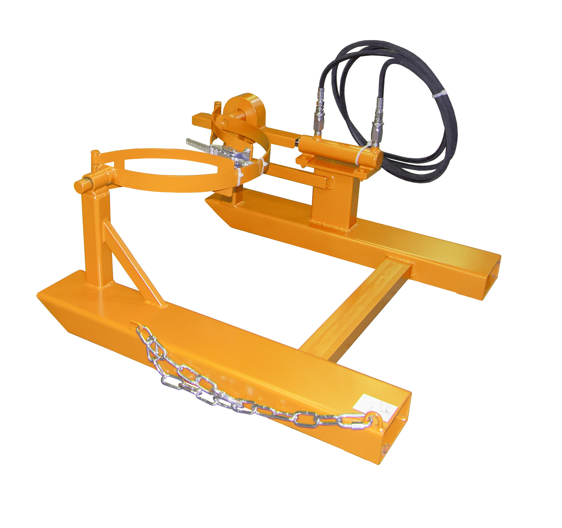1 - Fass-Handling für Stapler-Anbaugeräte  Fasskipper FD-H, lackiert, RAL 2000 Gelborange
