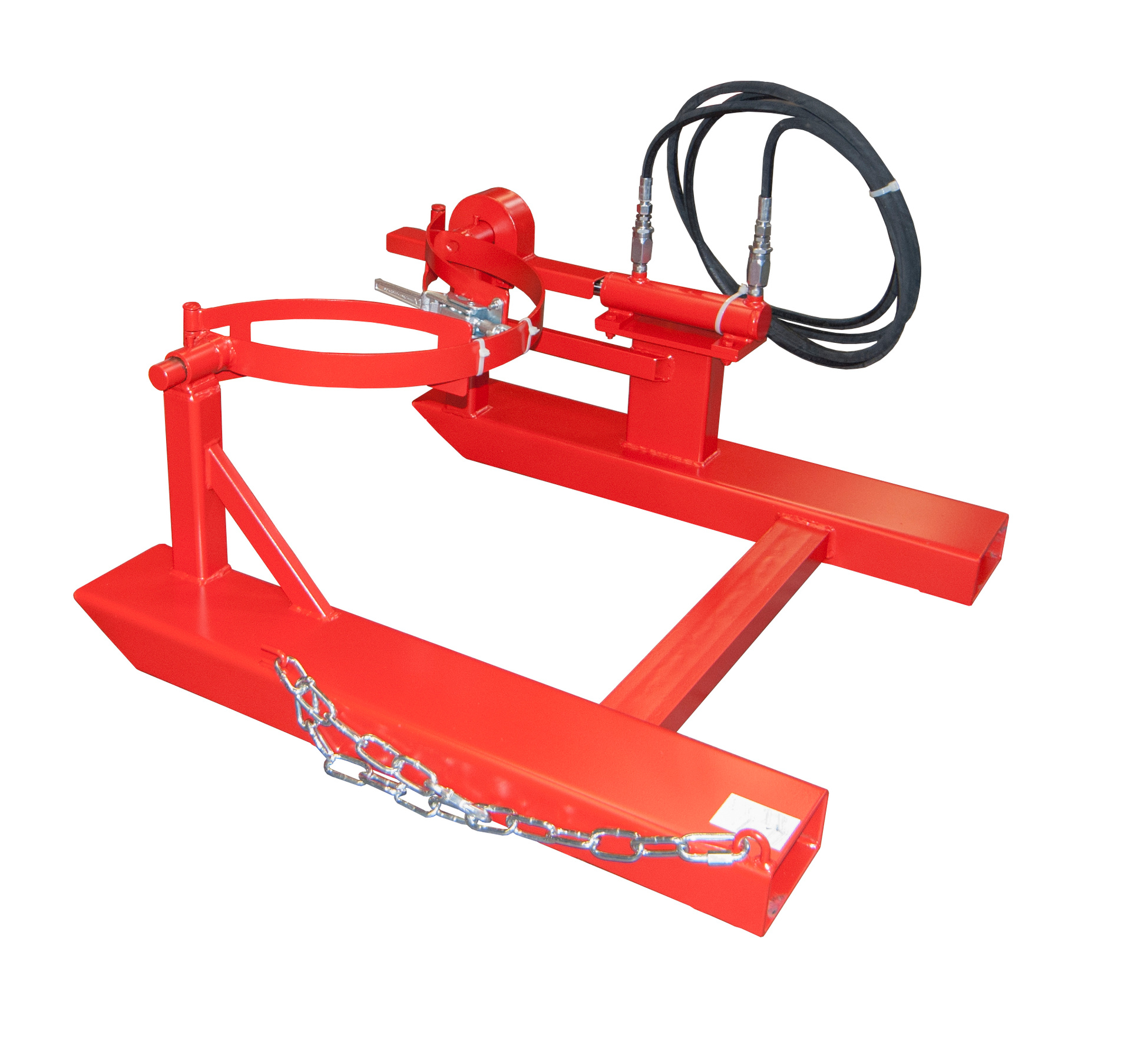 1 - Fass-Handling für Stapler-Anbaugeräte Fasskipper FD-H, lackiert, RAL 3000 Feuerrot