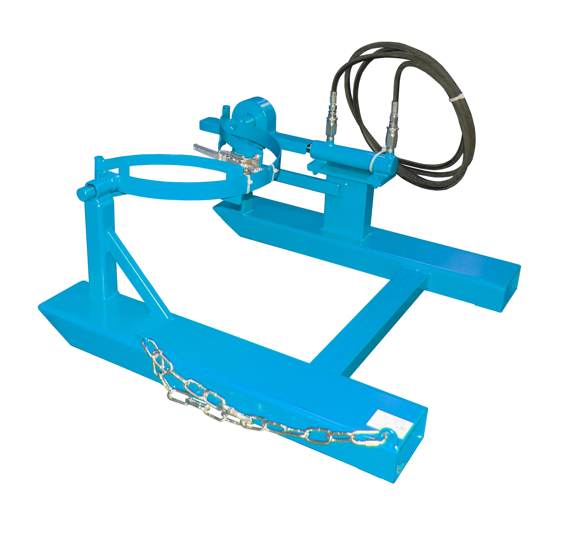 1 - Fass-Handling für Stapler-Anbaugeräte  Fasskipper FD-H, lackiert, RAL 5012 Lichtblau
