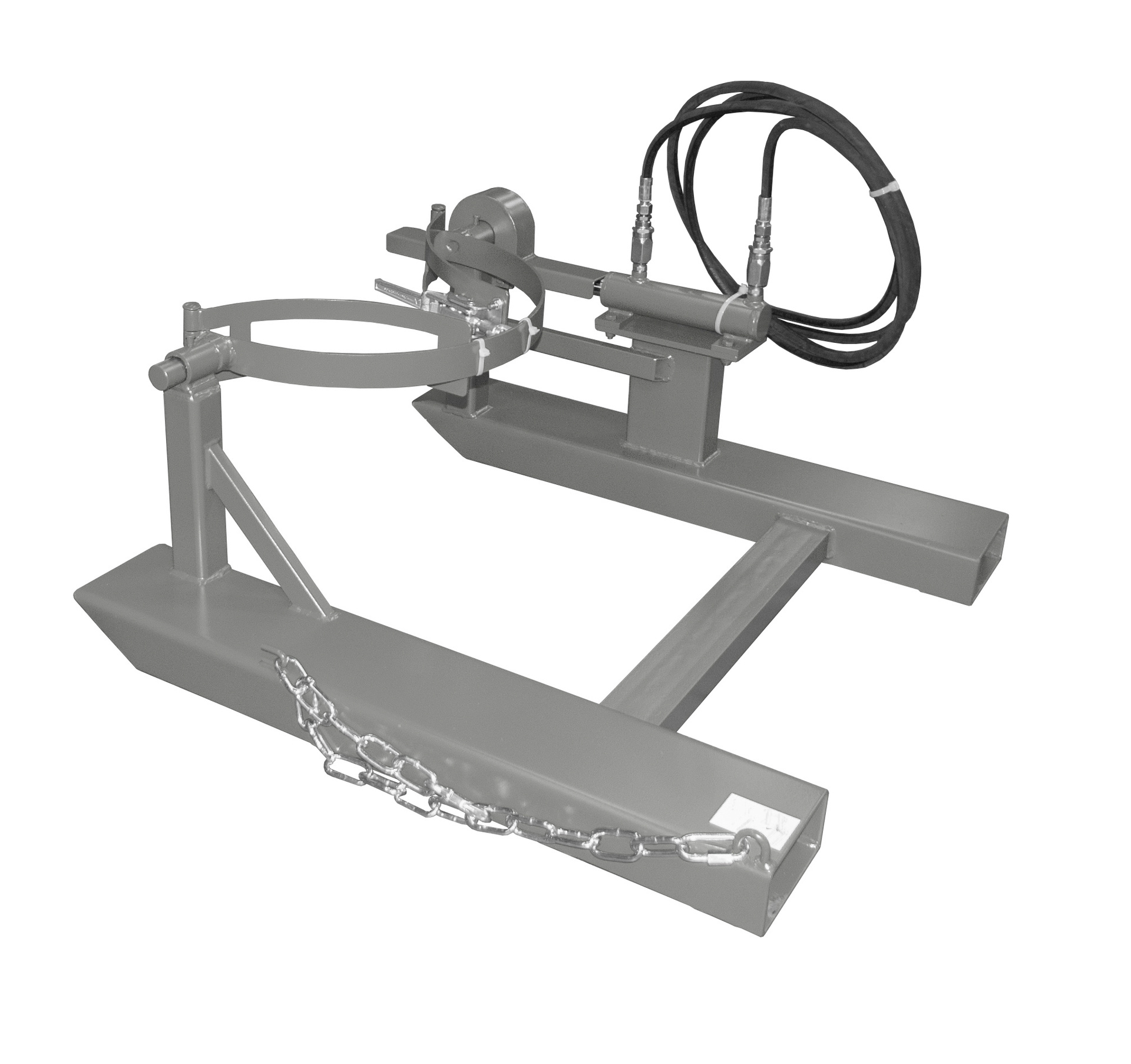 1 - Fass-Handling für Stapler-Anbaugeräte  Fasskipper FD-H, lackiert, RAL 7005 Mausgrau