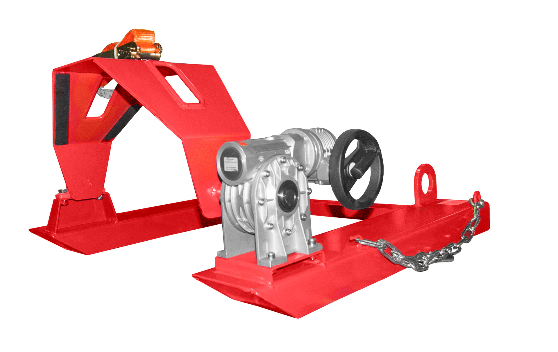 1 - Fass-Handling für Stapler-Anbaugeräte Fasskipper FLEX-HK, lackiert, RAL 3000 Feuerrot