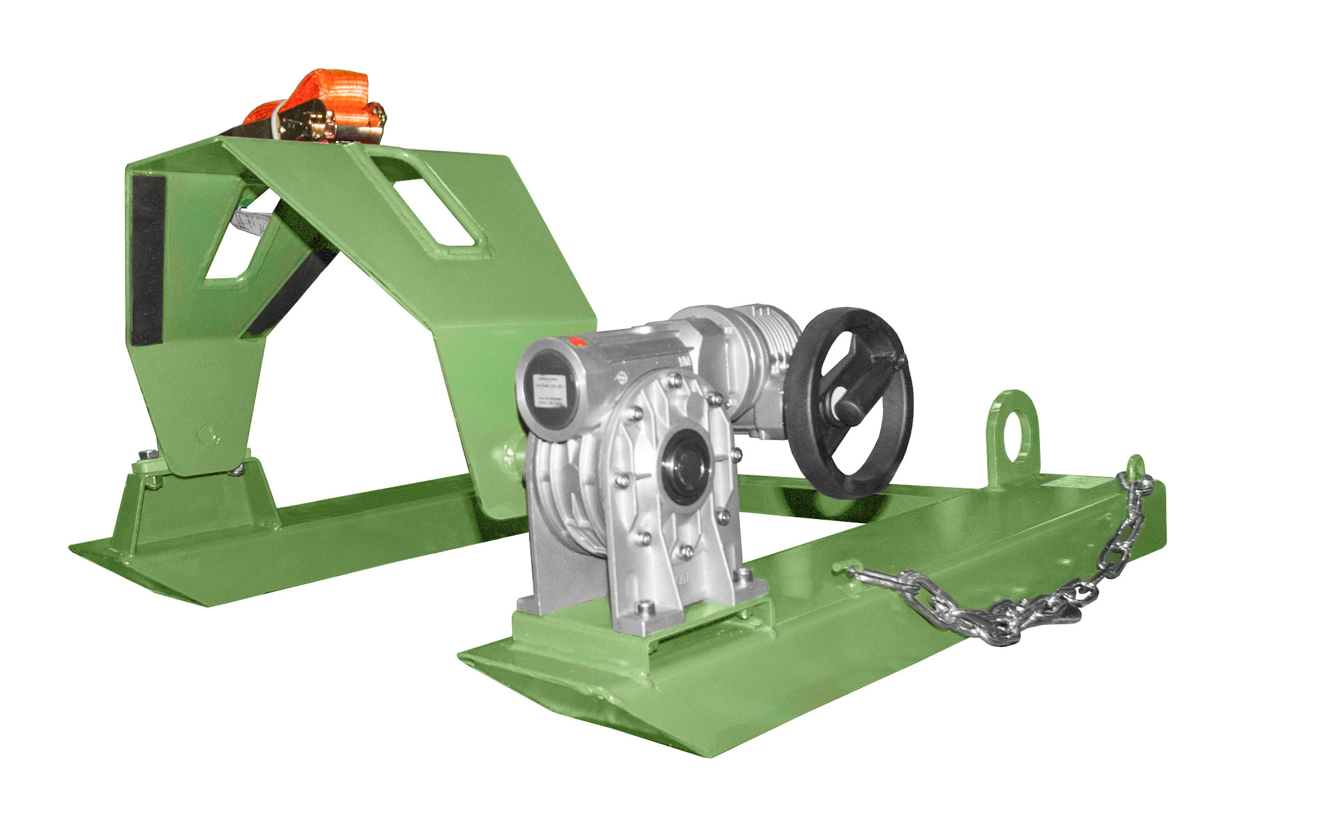 1 - Fass-Handling für Stapler-Anbaugeräte  Fasskipper FLEX-HK, lackiert, RAL 6011 Resedagrün