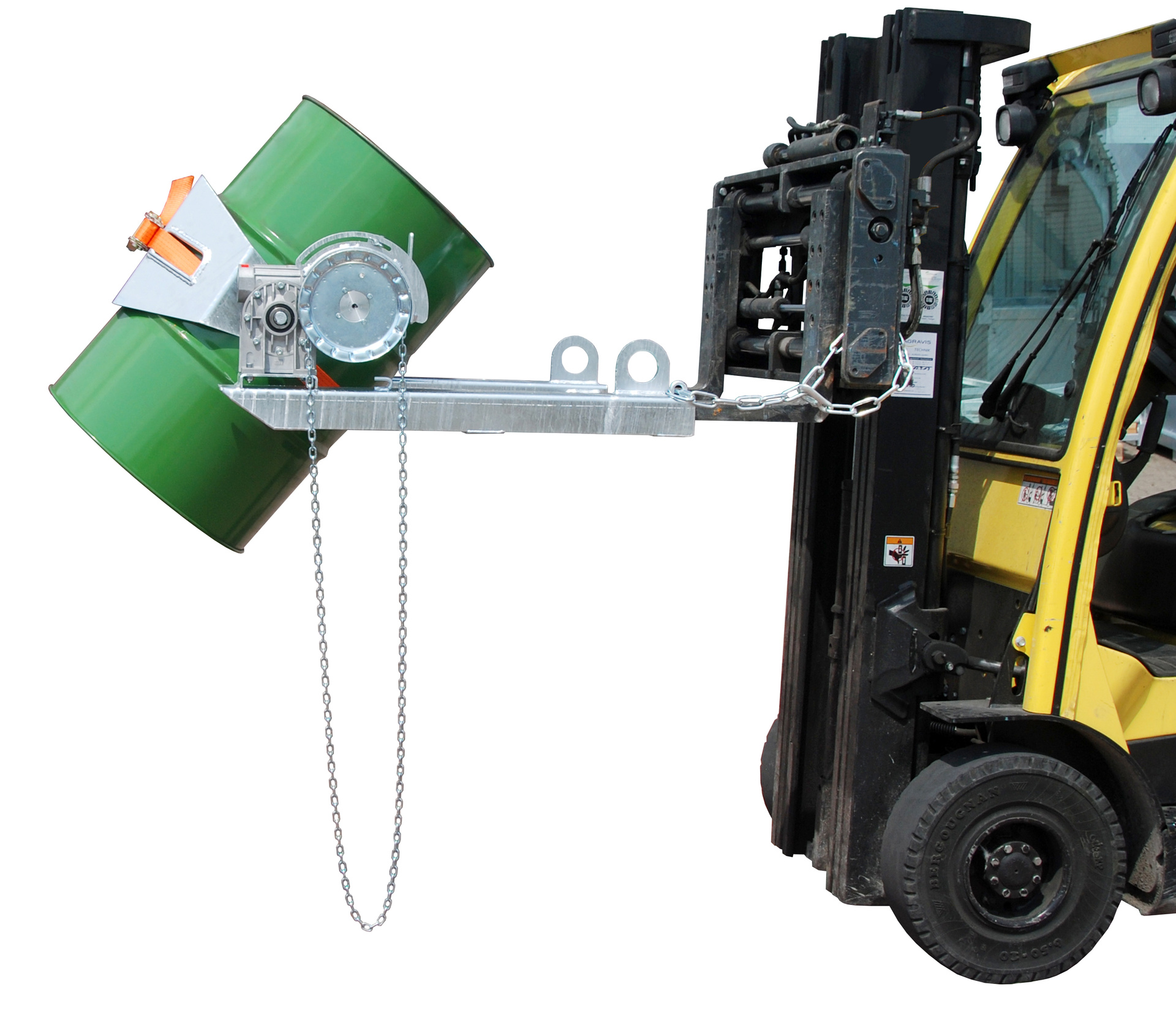 1 - Fass-Handling für Stapler-Anbaugeräte Fasskipper FLEX-K, feuerverzinkt