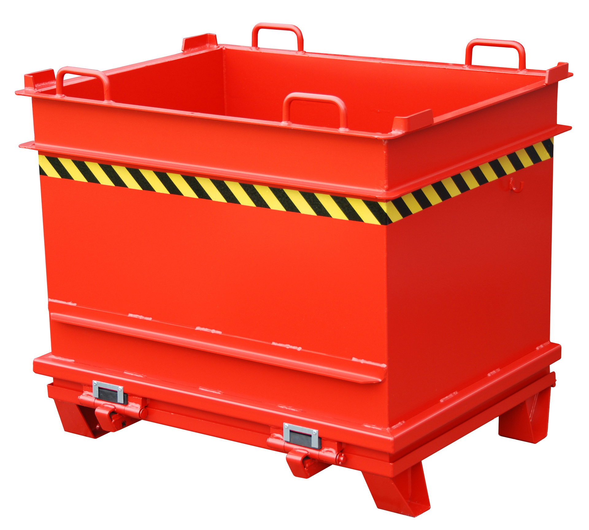 Container Baustoffcontainer BC 1000, 1 m³, lackiert, RAL 3000 Feuerrot