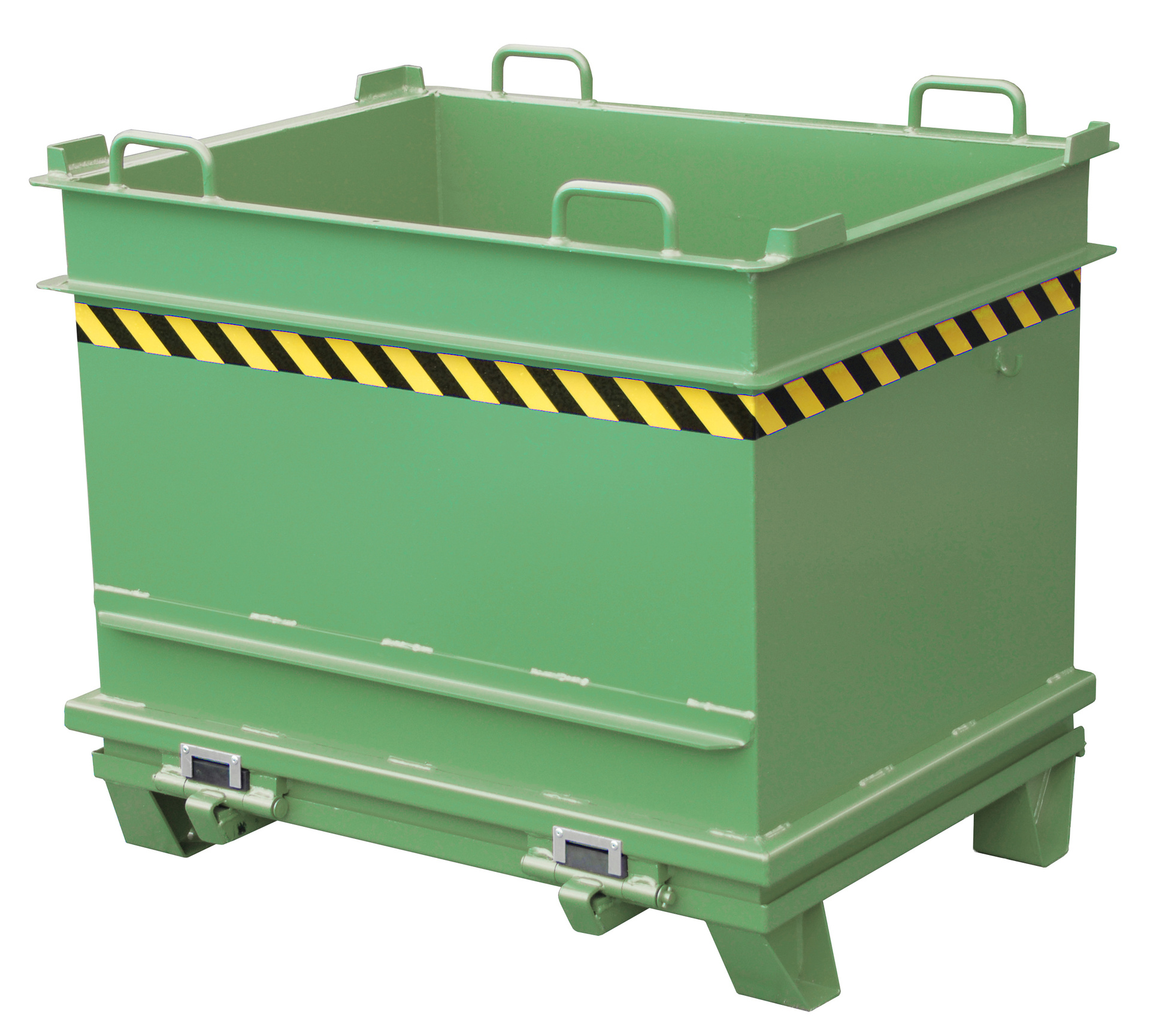 1 - Container  Baustoffcontainer BC 1000, 1 m³, lackiert, RAL 6011 Resedagrün
