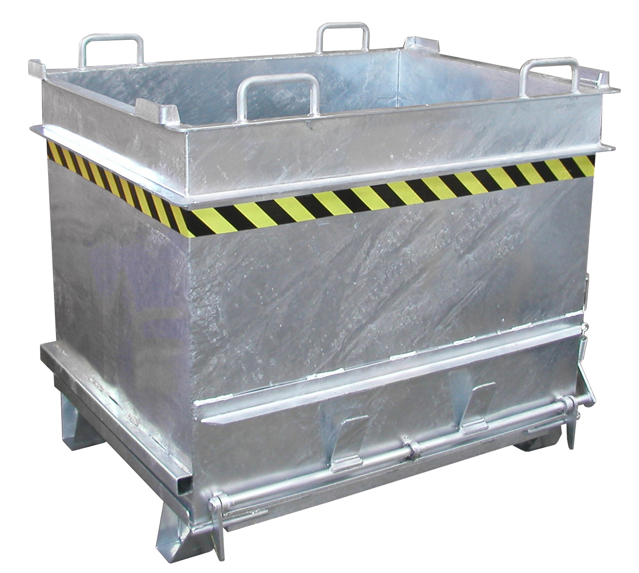 1 - Container  Baustoffcontainer BC 1000 (Steinklammer-Entriegelung), 1 m³, feuerverzinkt