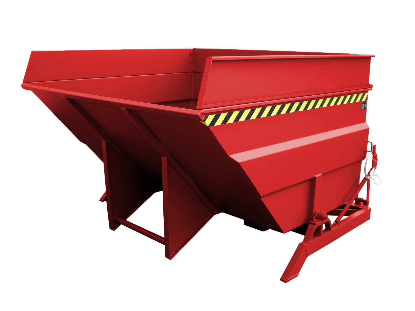 1 - Behälter Kippbehälter BKC 400, 4 m³, lackiert, RAL 3000 Feuerrot