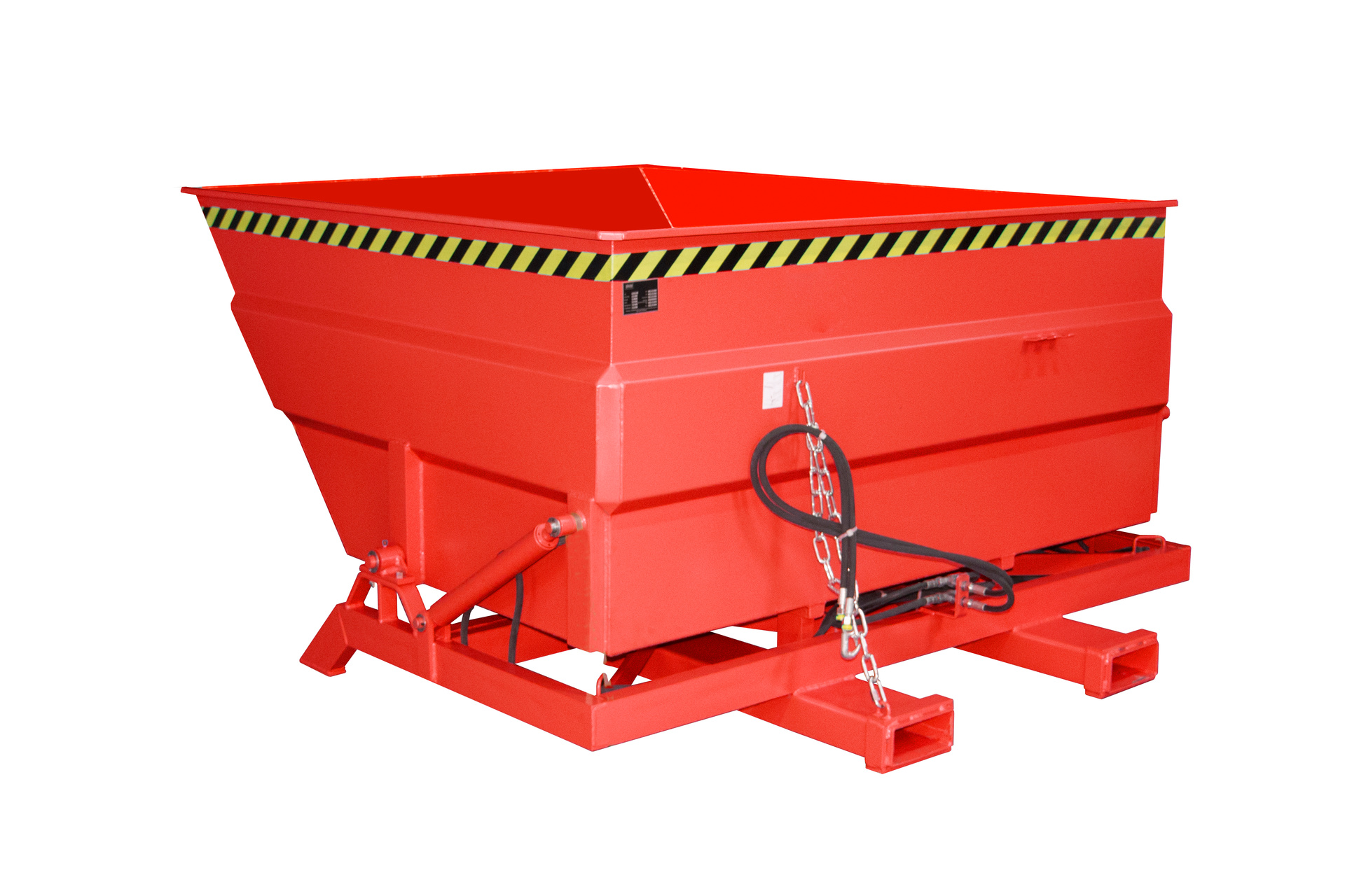 1 - Behälter  Kippbehälter BKC-H 300, 3 m³, lackiert, RAL 3000 Feuerrot