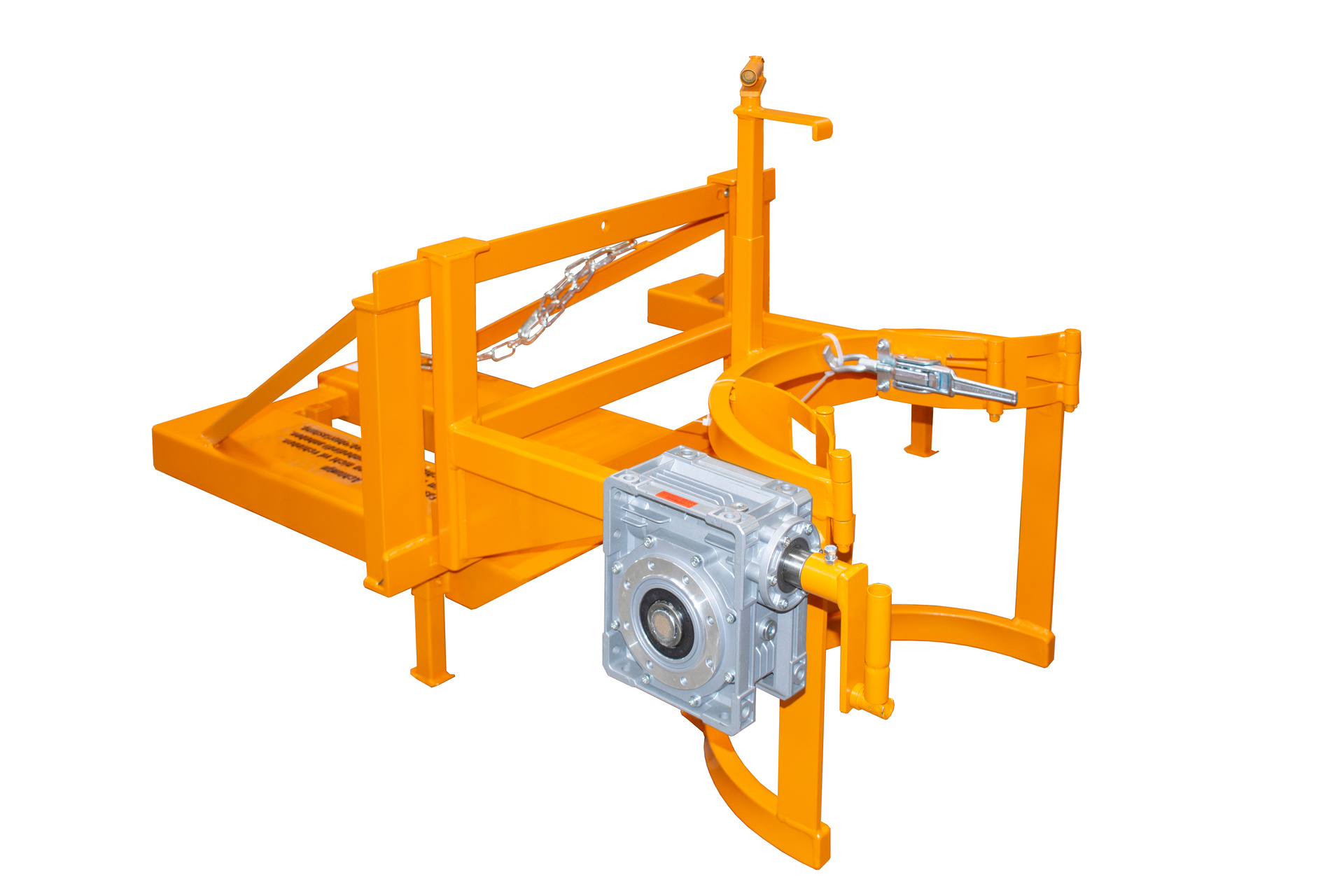 1 - Fass-Handling für Stapler-Anbaugeräte  Fasskipper FD/L-HK, lackiert, RAL 2000 Gelborange
