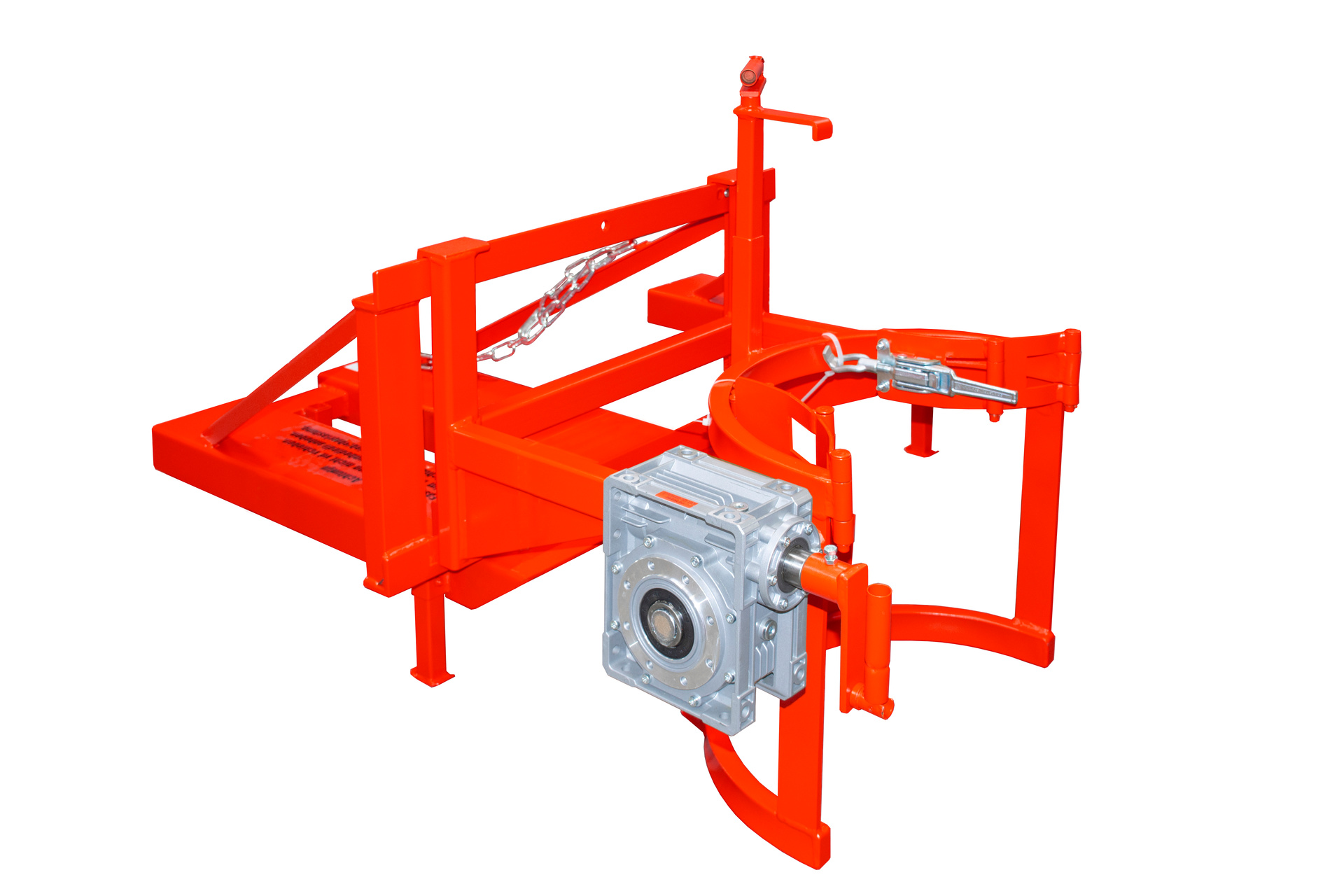 1 - Fass-Handling für Stapler-Anbaugeräte Fasskipper FD/L-HK, lackiert, RAL 3000 Feuerrot