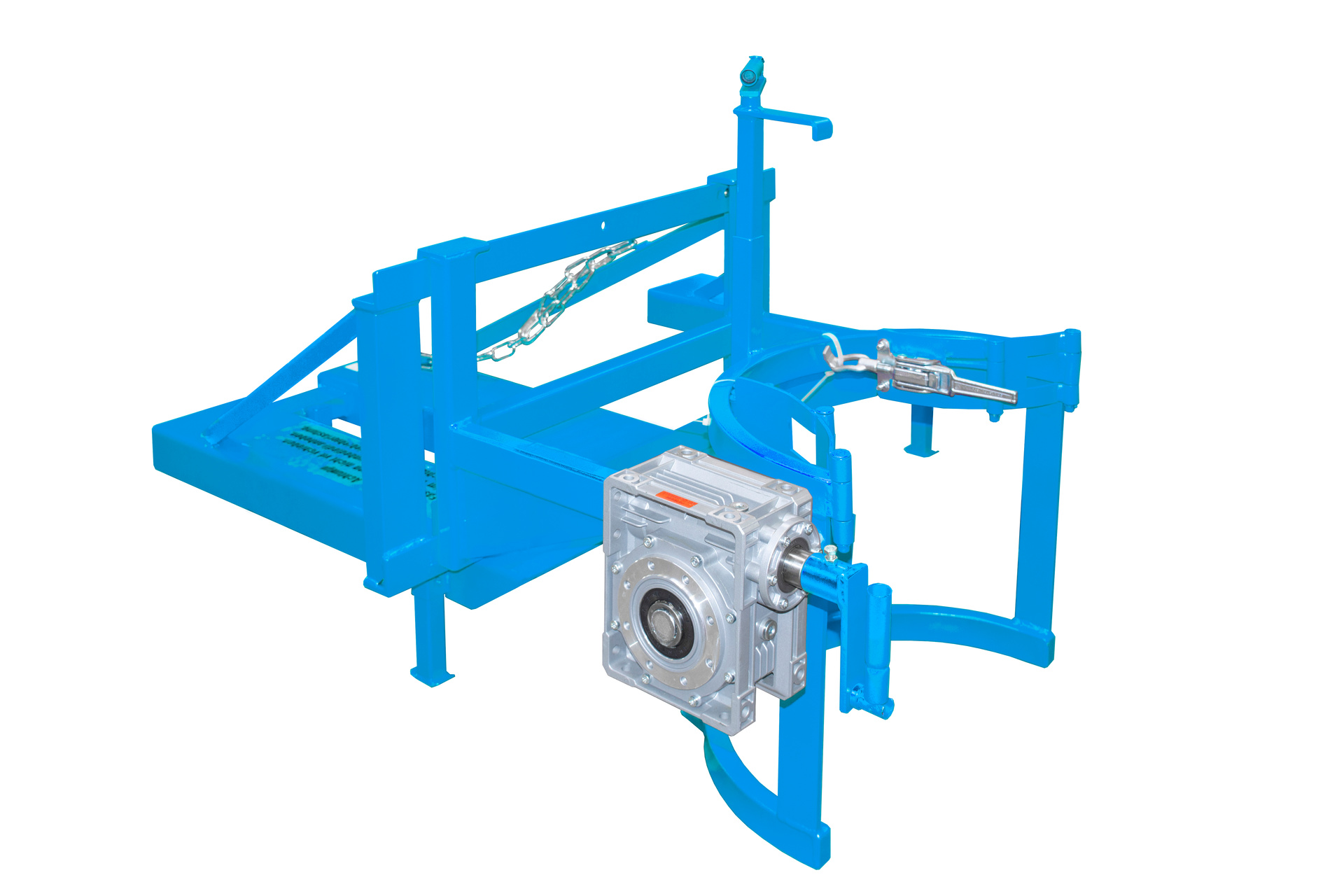 1 - Fass-Handling für Stapler-Anbaugeräte Fasskipper FD/L-HK, lackiert, RAL 5012 Lichtblau