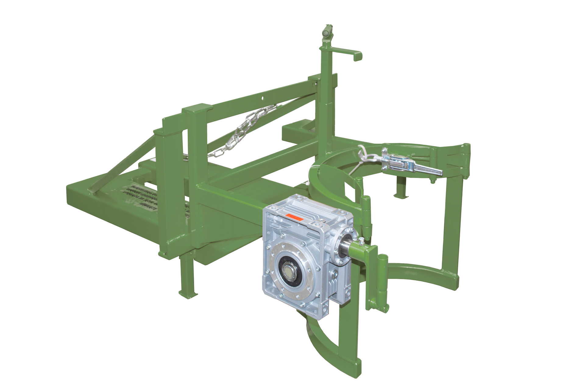 1 - Fass-Handling für Stapler-Anbaugeräte  Fasskipper FD/L-HK, lackiert, RAL 6011 Resedagrün