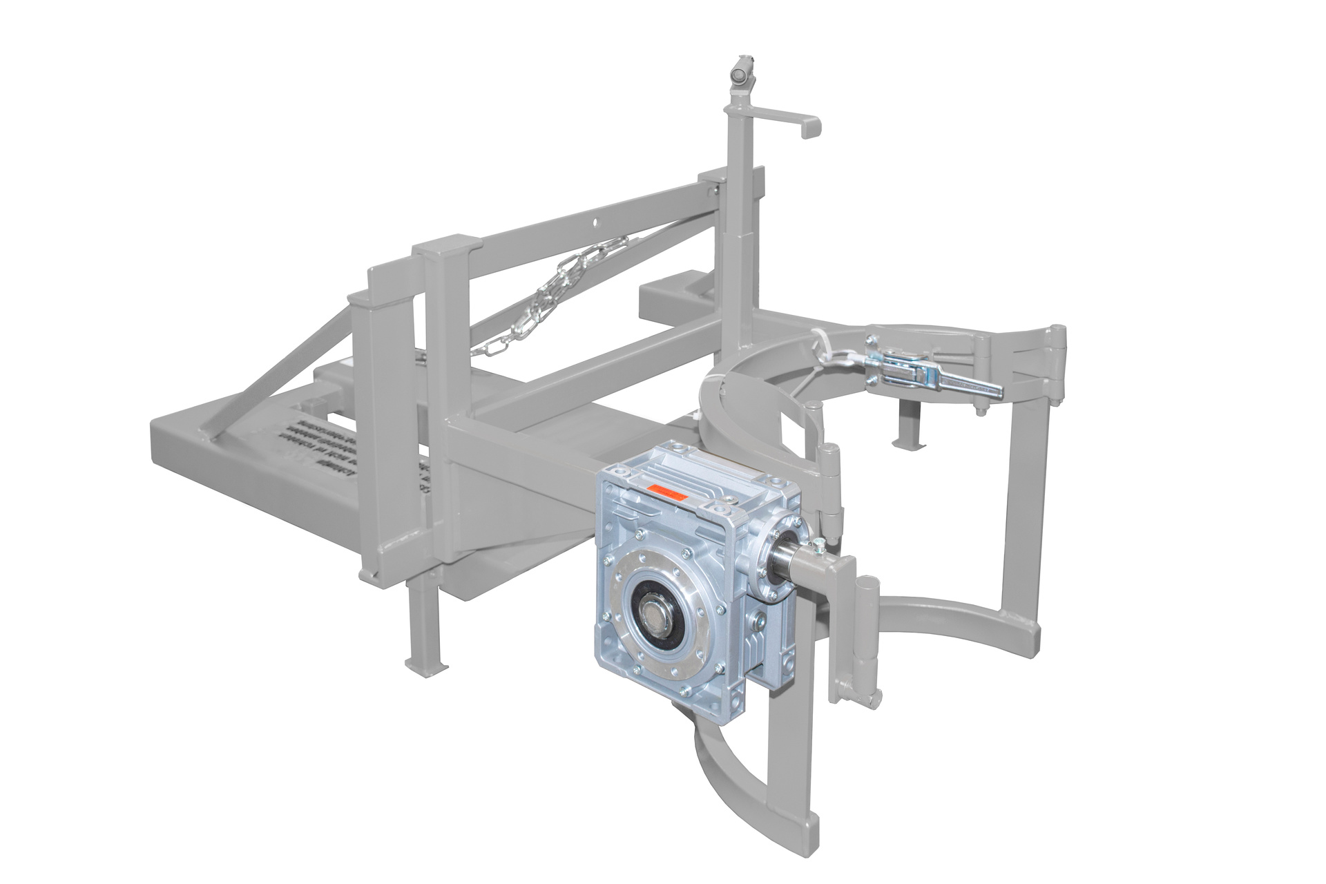 1 - Fass-Handling für Stapler-Anbaugeräte  Fasskipper FD/L-HK, lackiert, RAL 7005 Mausgrau