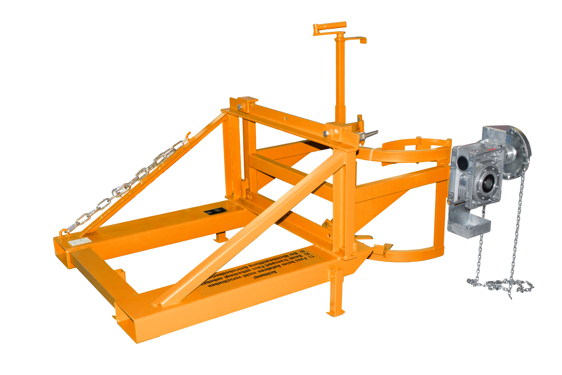 1 - Fass-Handling für Stapler-Anbaugeräte  Fasskipper FD/L-K, lackiert, RAL 2000 Gelborange