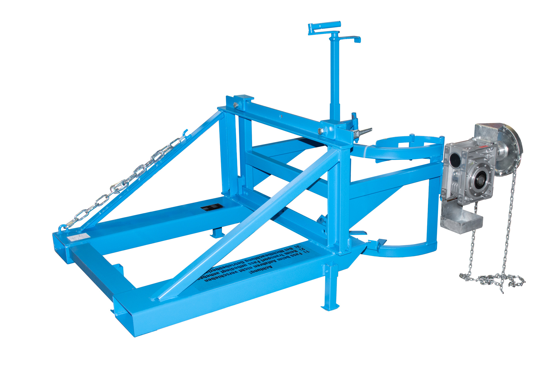 1 - Fass-Handling für Stapler-Anbaugeräte Fasskipper FD/L-K, lackiert, RAL 5012 Lichtblau