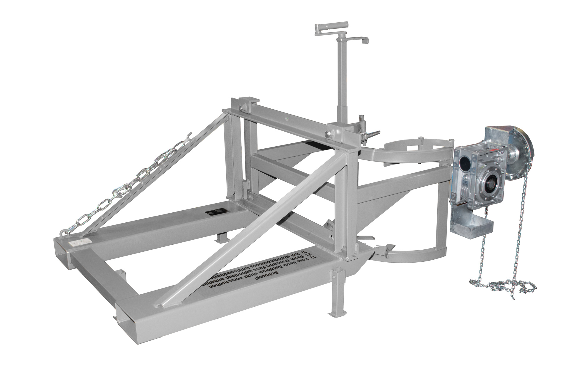 1 - Fass-Handling für Stapler-Anbaugeräte  Fasskipper FD/L-K, lackiert, RAL 7005 Mausgrau