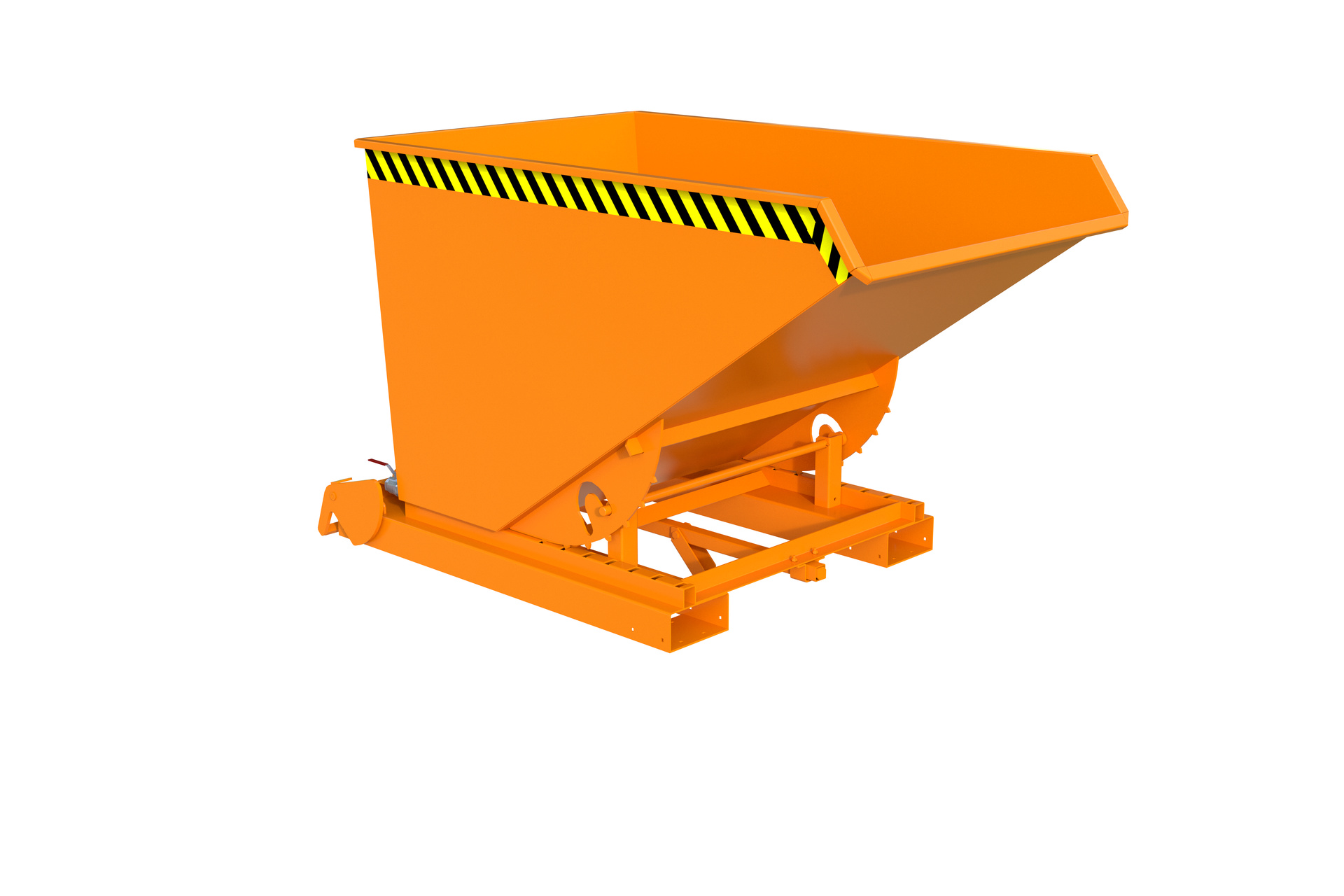 1 - Behälter  Späne-Kippbehälter S4A 1200, 1,20 m³, lackiert, RAL 2000 Gelborange