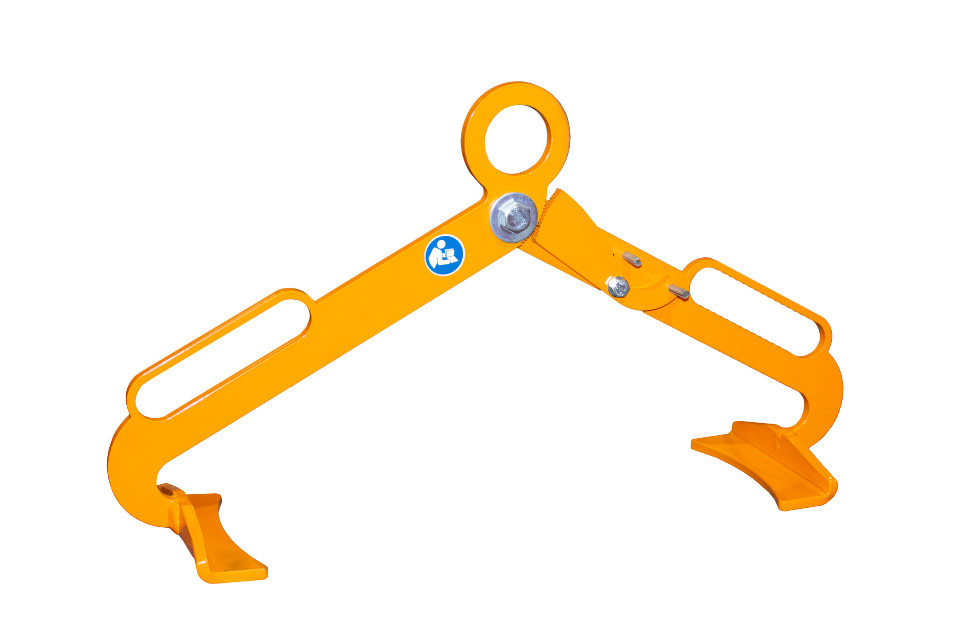 1 - Fass-Handling für Stapler-Anbaugeräte  Fasszange LGZ 60, lackiert, RAL 2000 Gelborange