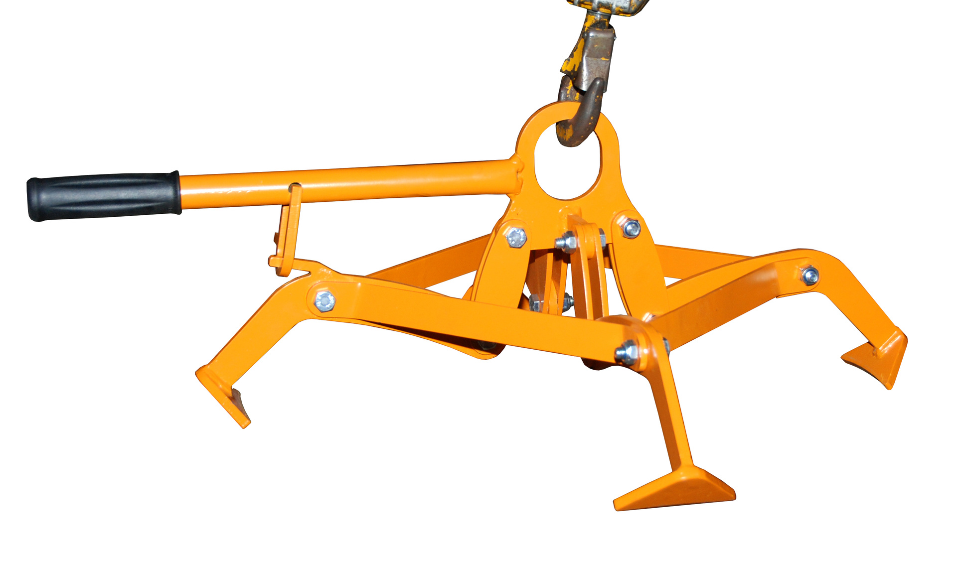 1 - Fass-Handling für Stapler-Anbaugeräte  Fassgreifer 4P-D120, lackiert, RAL 2000 Gelborange