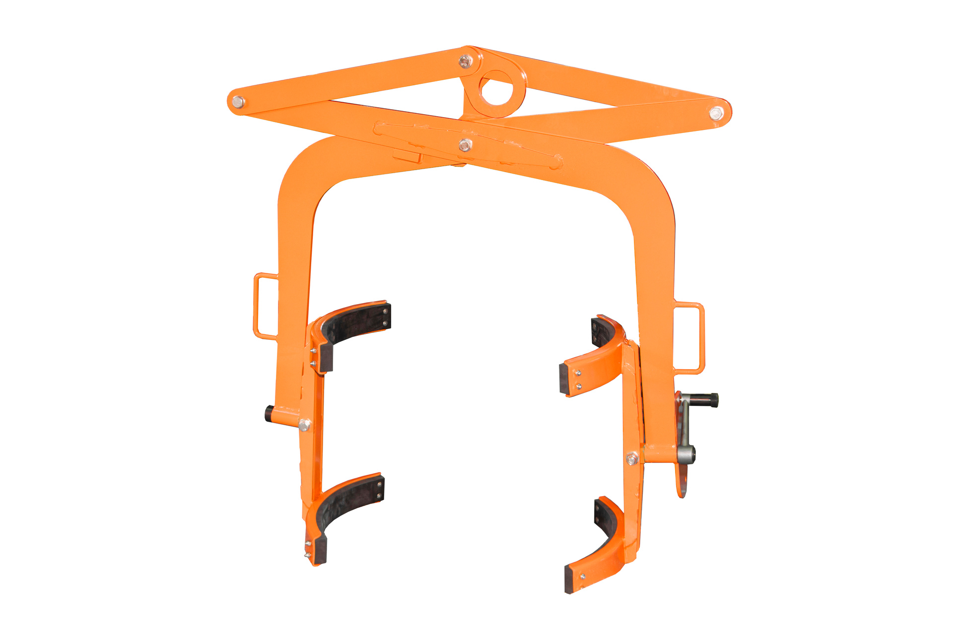 1 - Fass-Handling für Stapler-Anbaugeräte  Fasswendezange FWZ-200, lackiert, RAL 2000 Gelborange