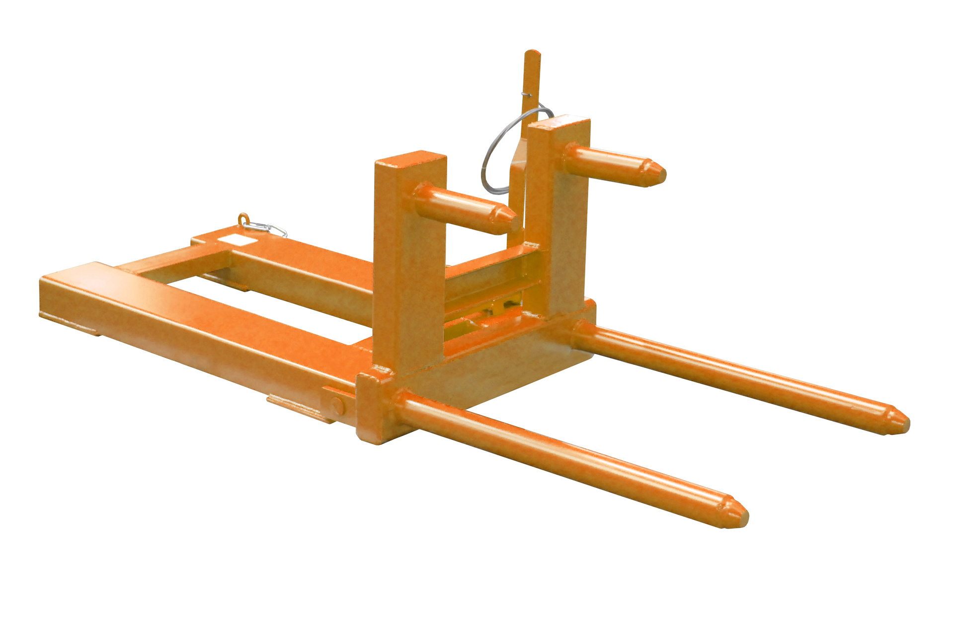 1 - Fass-Handling für Stapler-Anbaugeräte  Fasswender FW-I, lackiert, RAL 2000 Gelborange