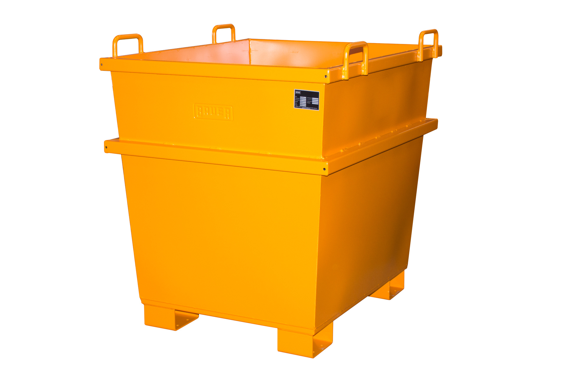 Container Universalcontainer UC 1000, 1 m³, lackiert, RAL 2000 Gelborange