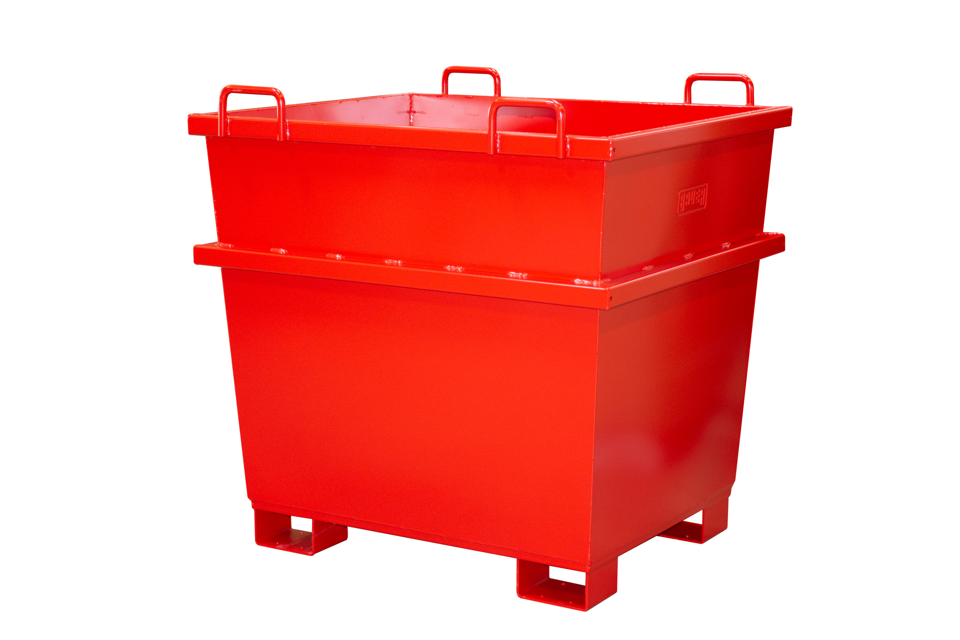 1 - Container  Universalcontainer UC 1000, 1 m³, lackiert, RAL 3000 Feuerrot