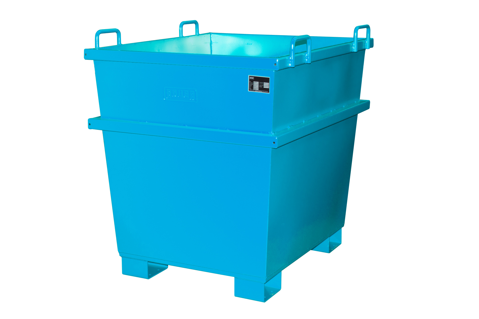 1 - Container  Universalcontainer UC 1000, 1 m³, lackiert, RAL 5012 Lichtblau