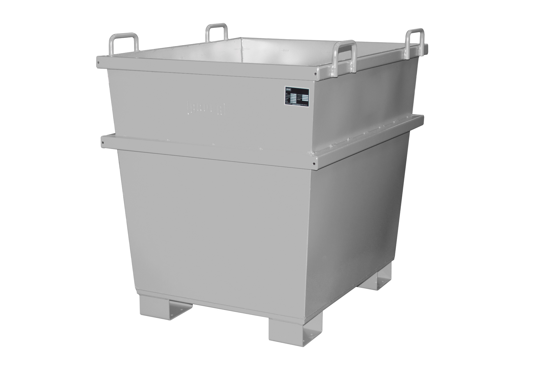 1 - Container  Universalcontainer UC 1000, 1 m³, lackiert, RAL 7005 Mausgrau