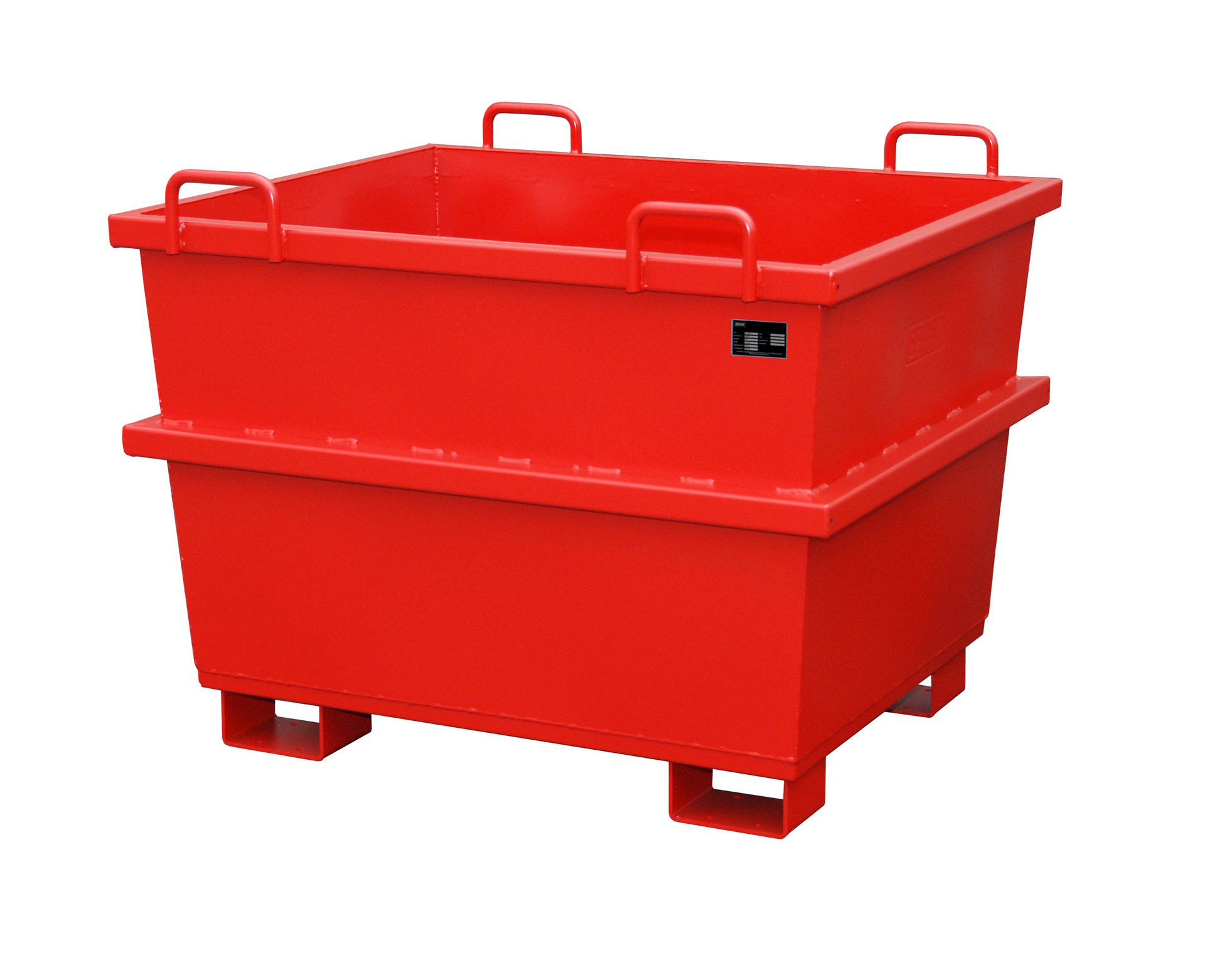 Container Universalcontainer UC 750, 0,75 m³, lackiert, RAL 3000 Feuerrot