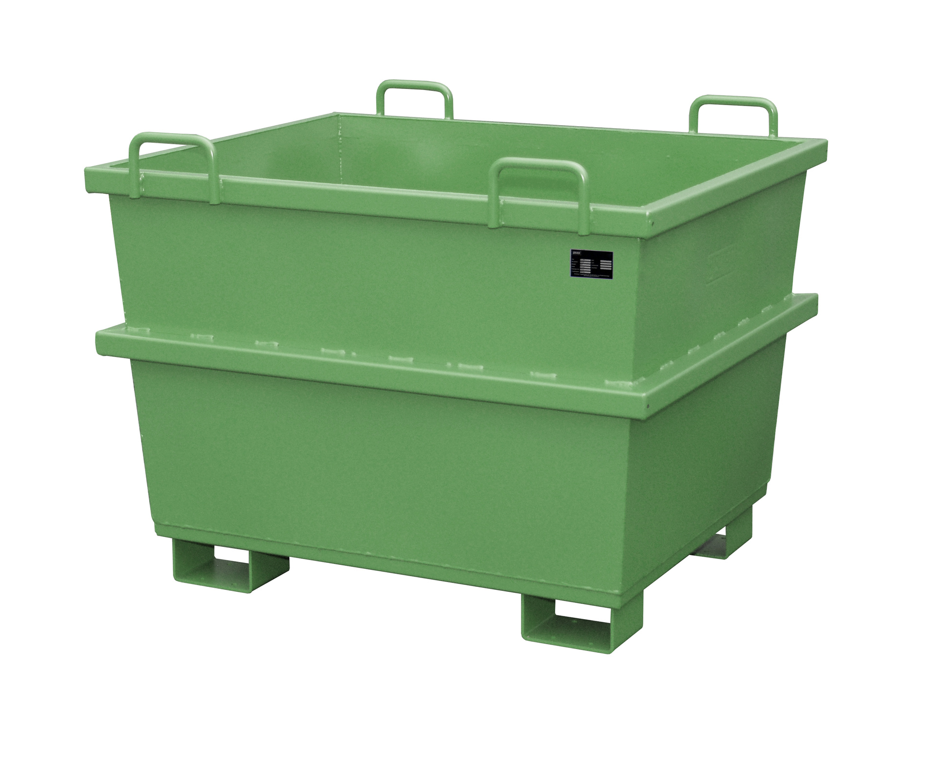 1 - Container  Universalcontainer UC 750, 0,75 m³, lackiert, RAL 6011 Resedagrün