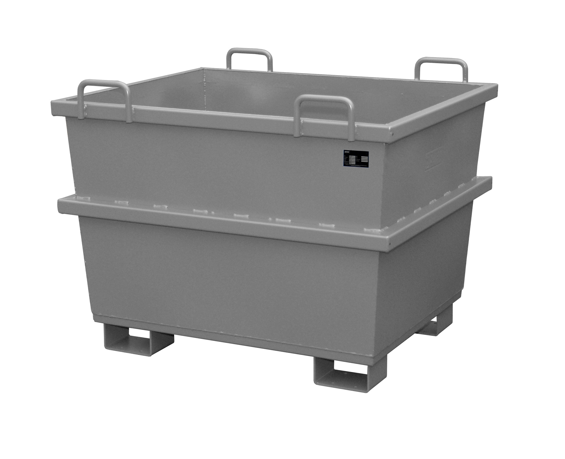 1 - Container  Universalcontainer UC 750, 0,75 m³, lackiert, RAL 7005 Mausgrau