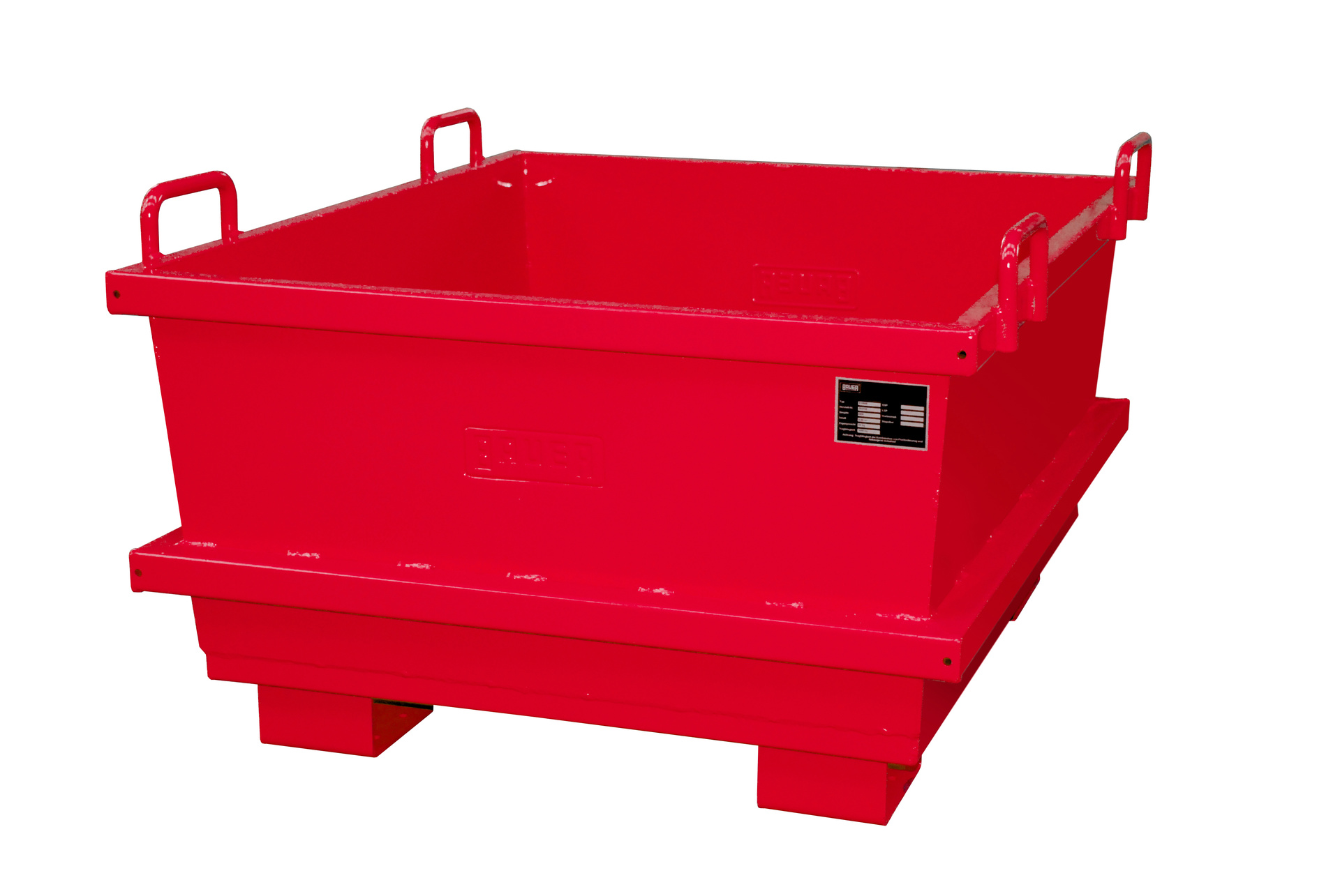 1 - Container  Universalcontainer UC 500, 0,50 m³, lackiert, RAL 3000 Feuerrot