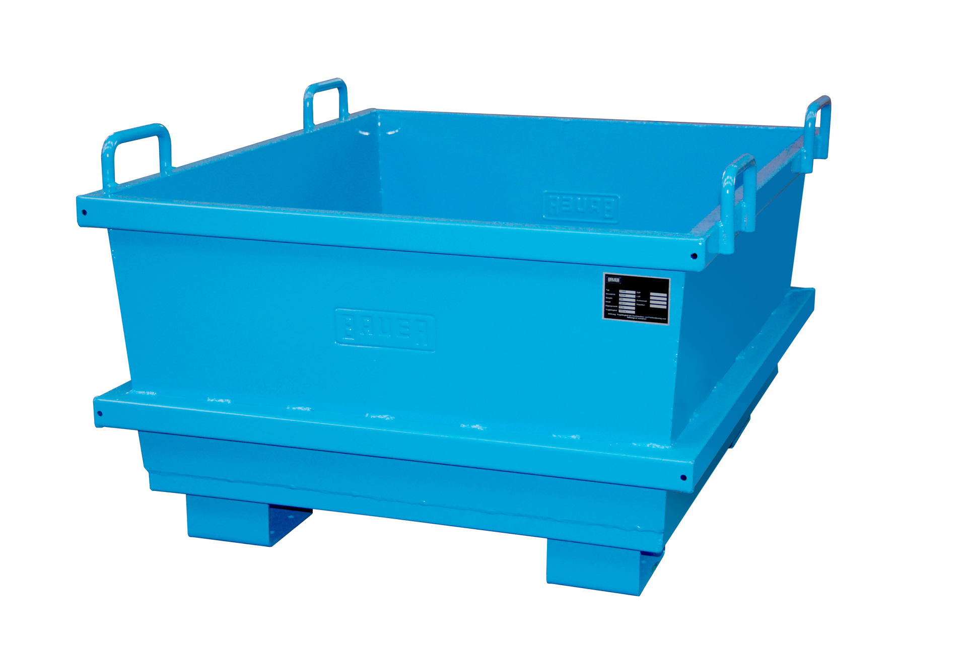 1 - Container  Universalcontainer UC 500, 0,50 m³, lackiert, RAL 5012 Lichtblau