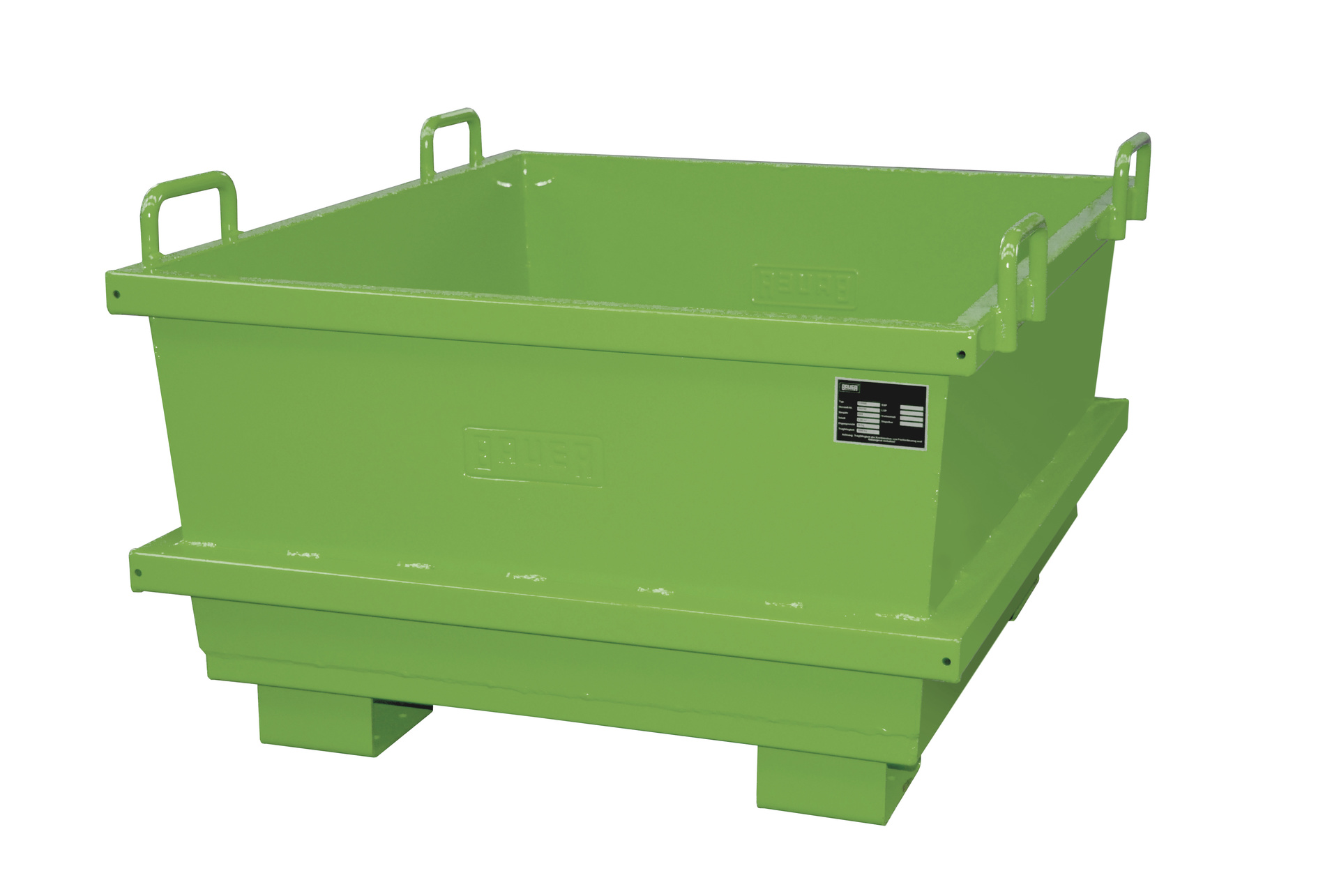 1 - Container  Universalcontainer UC 500, 0,50 m³, lackiert, RAL 6011 Resedagrün