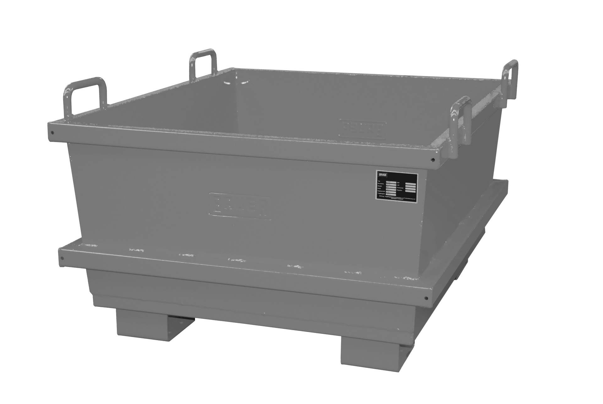 Container Universalcontainer UC 500, 0,50 m³, lackiert, RAL 7005 Mausgrau