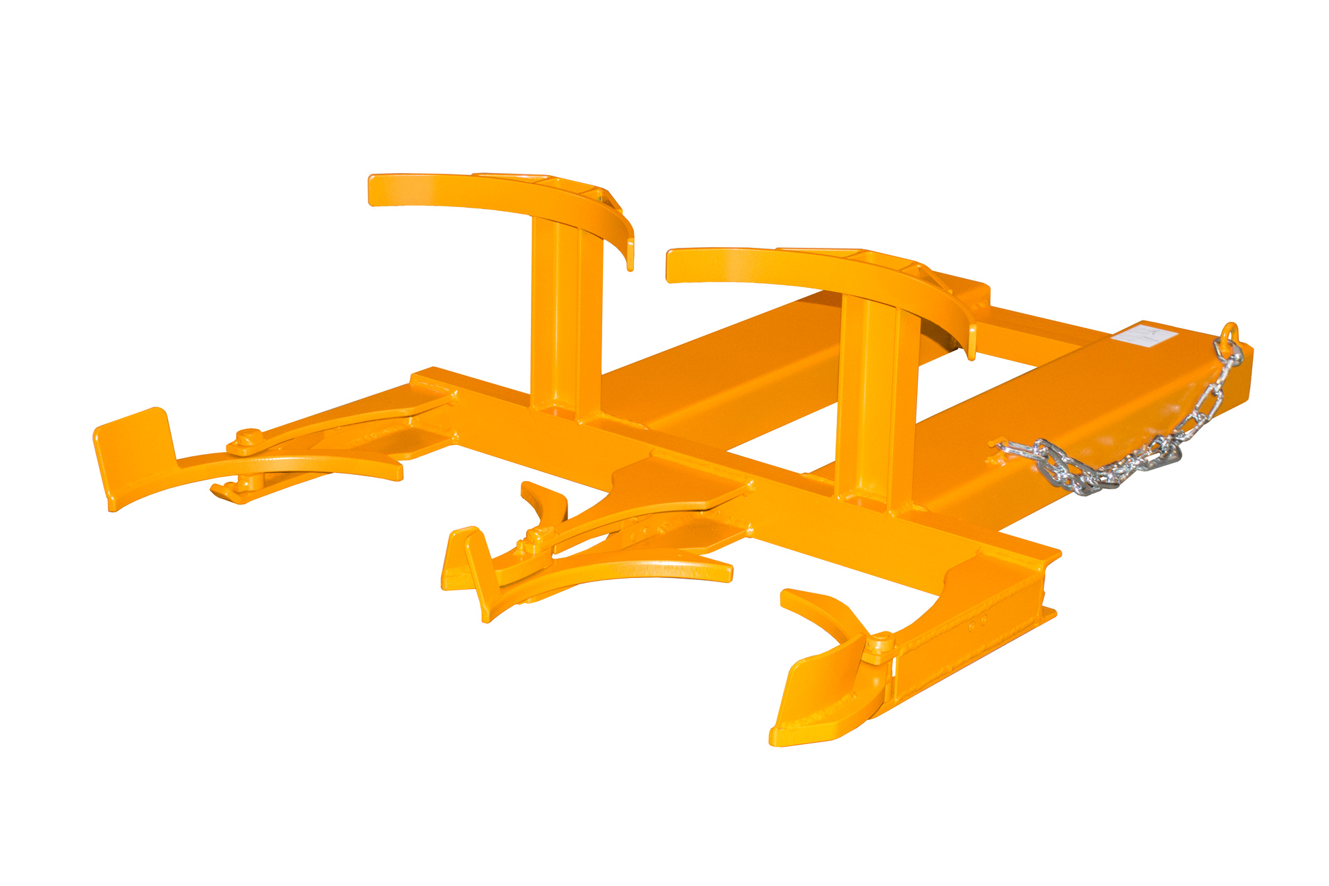1 - Fass-Handling für Stapler-Anbaugeräte  Fassheber FH-II 120, lackiert, RAL 2000 Gelborange