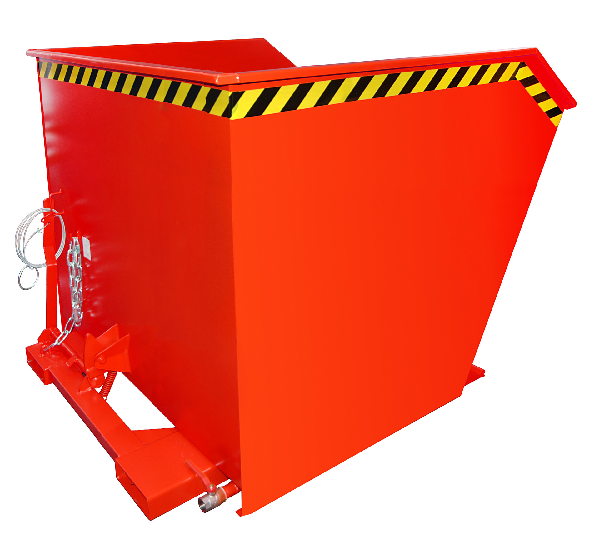 1 - Behälter  Späne-Kippbehälter SGU 200, 2 m³, lackiert, RAL 3000 Feuerrot